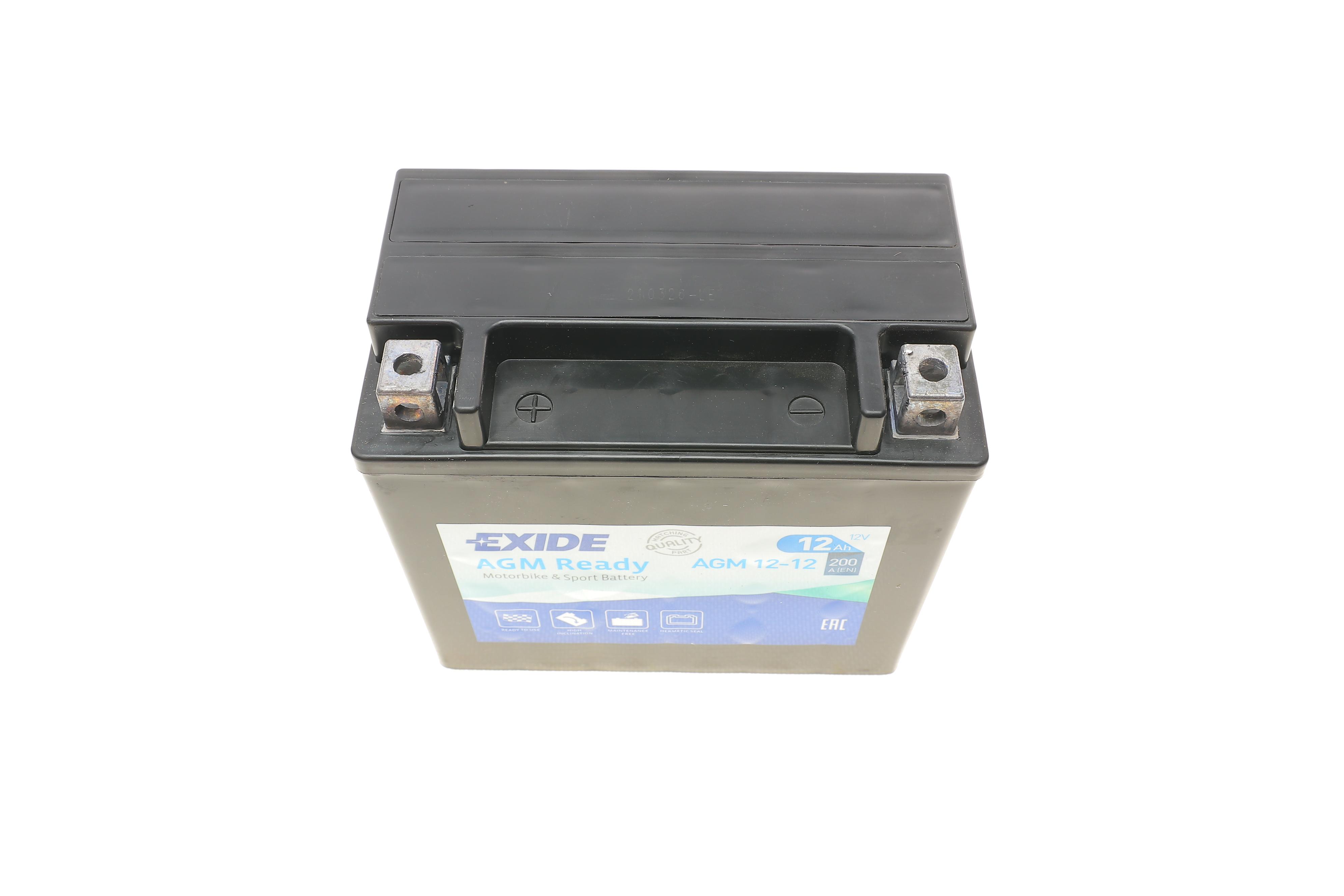 Акумуляторна батарея 12Ah/200A (150x87x145/+L/B0) (AGM) (мото)