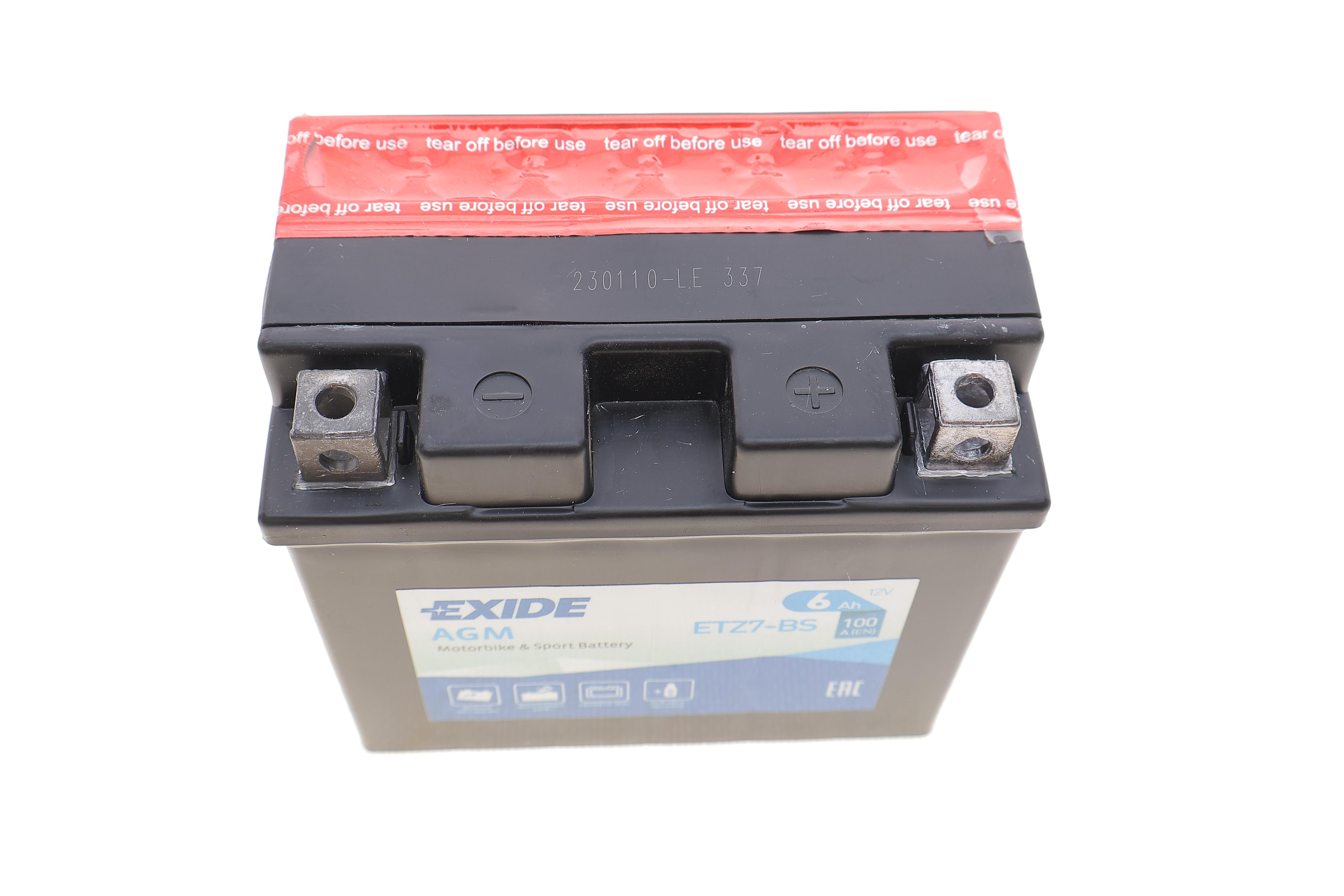 Акумуляторна батарея 6Ah/100A (113x70x105/+R/B00) (AGM) (мото) (сухозаряджений)