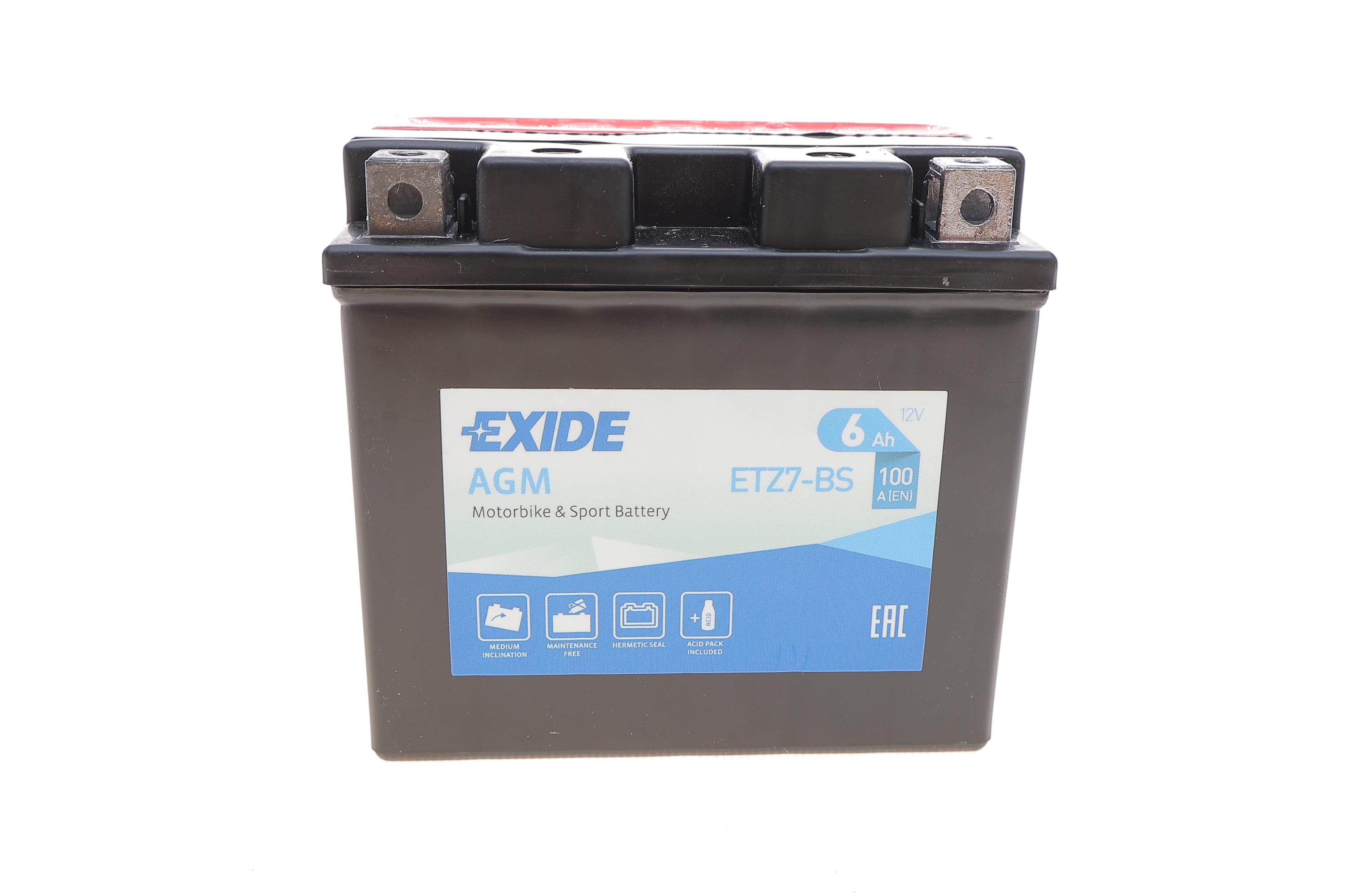 Акумуляторна батарея 6Ah/100A (113x70x105/+R/B00) (AGM) (мото) (сухозаряджений)