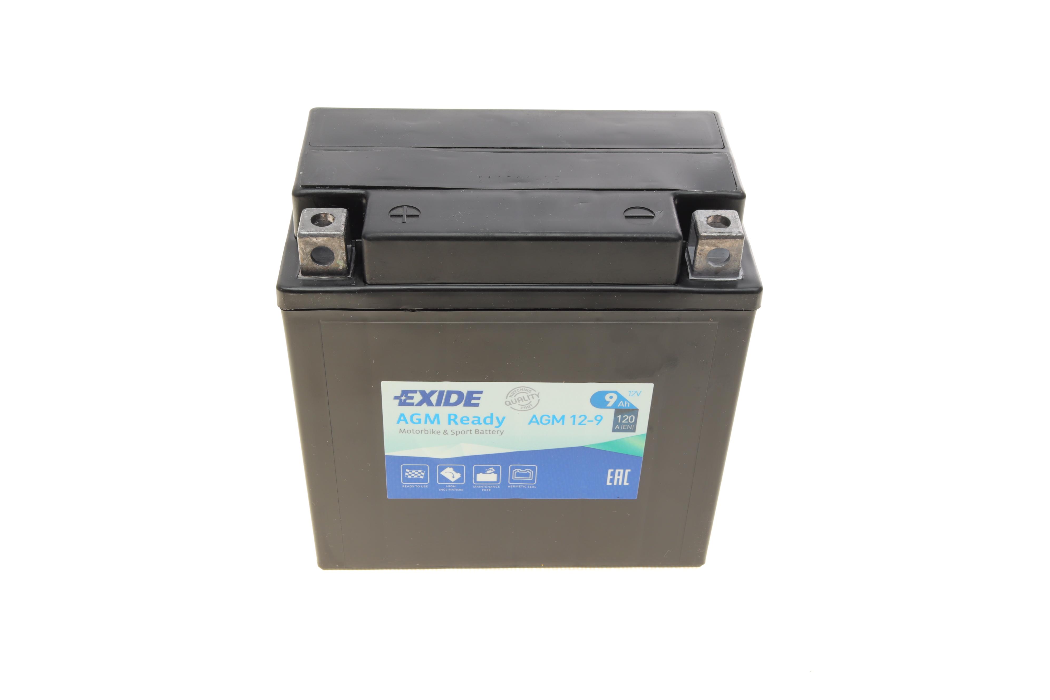 Акумуляторна батарея 9Ah/120A (135x75x139/+L/B0) (AGM) (мото)