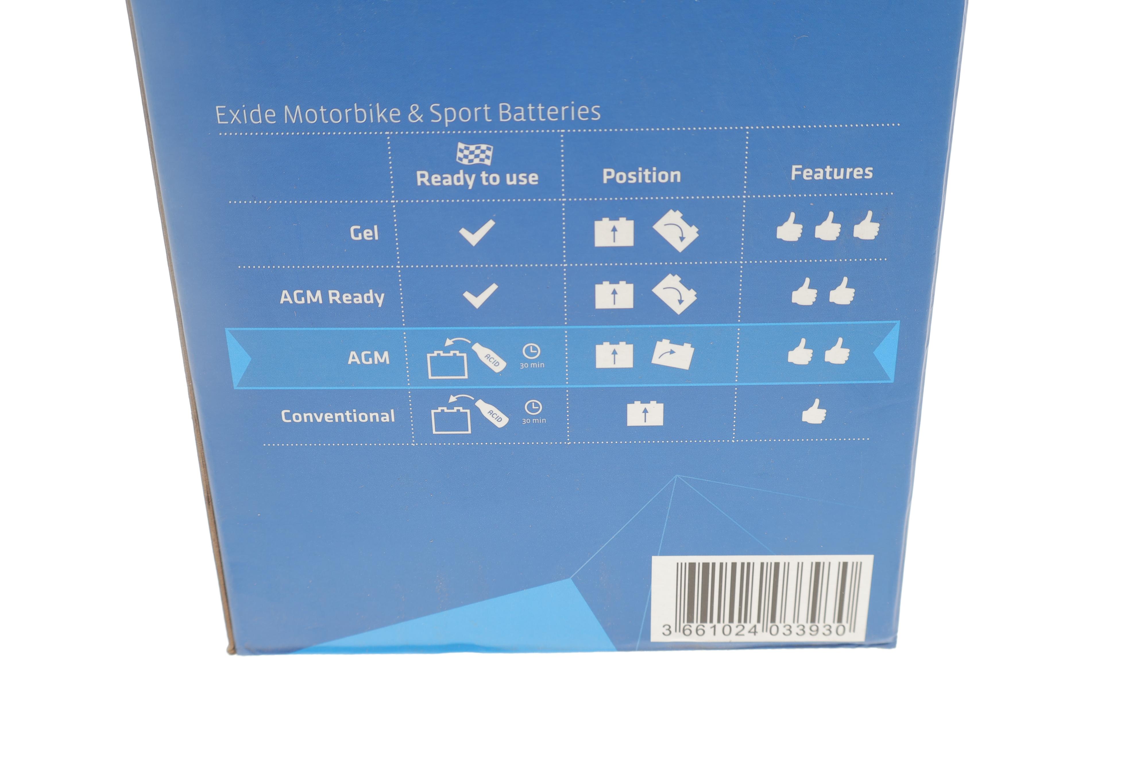 Акумуляторна батарея 12Ah/190A (150x70x145/+L/B0) (AGM) (мото) (сухозаряджений)