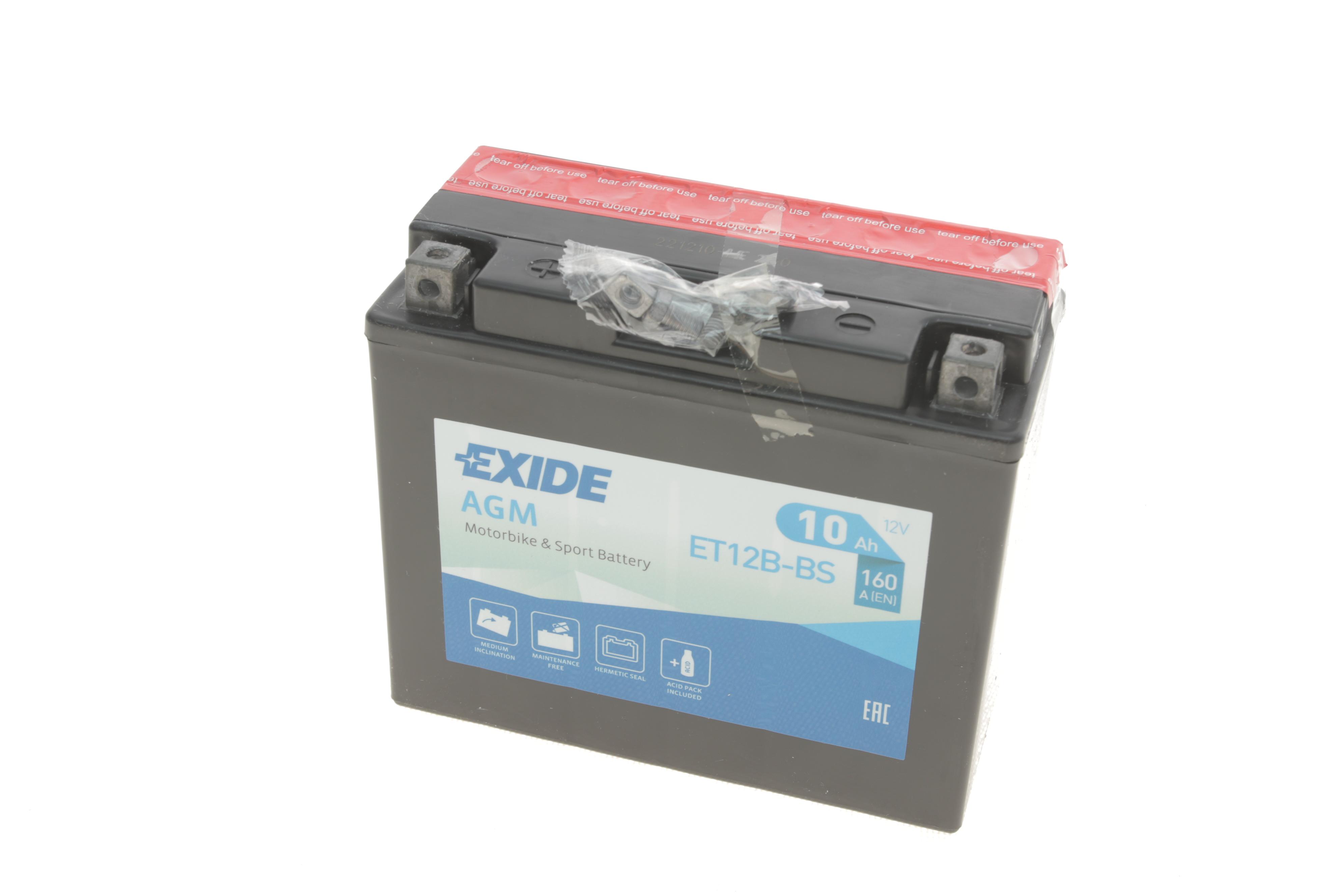 Акумуляторна батарея 10Ah/160A (150x70x130/+L/B0) (AGM) (мото) (сухозаряджений)