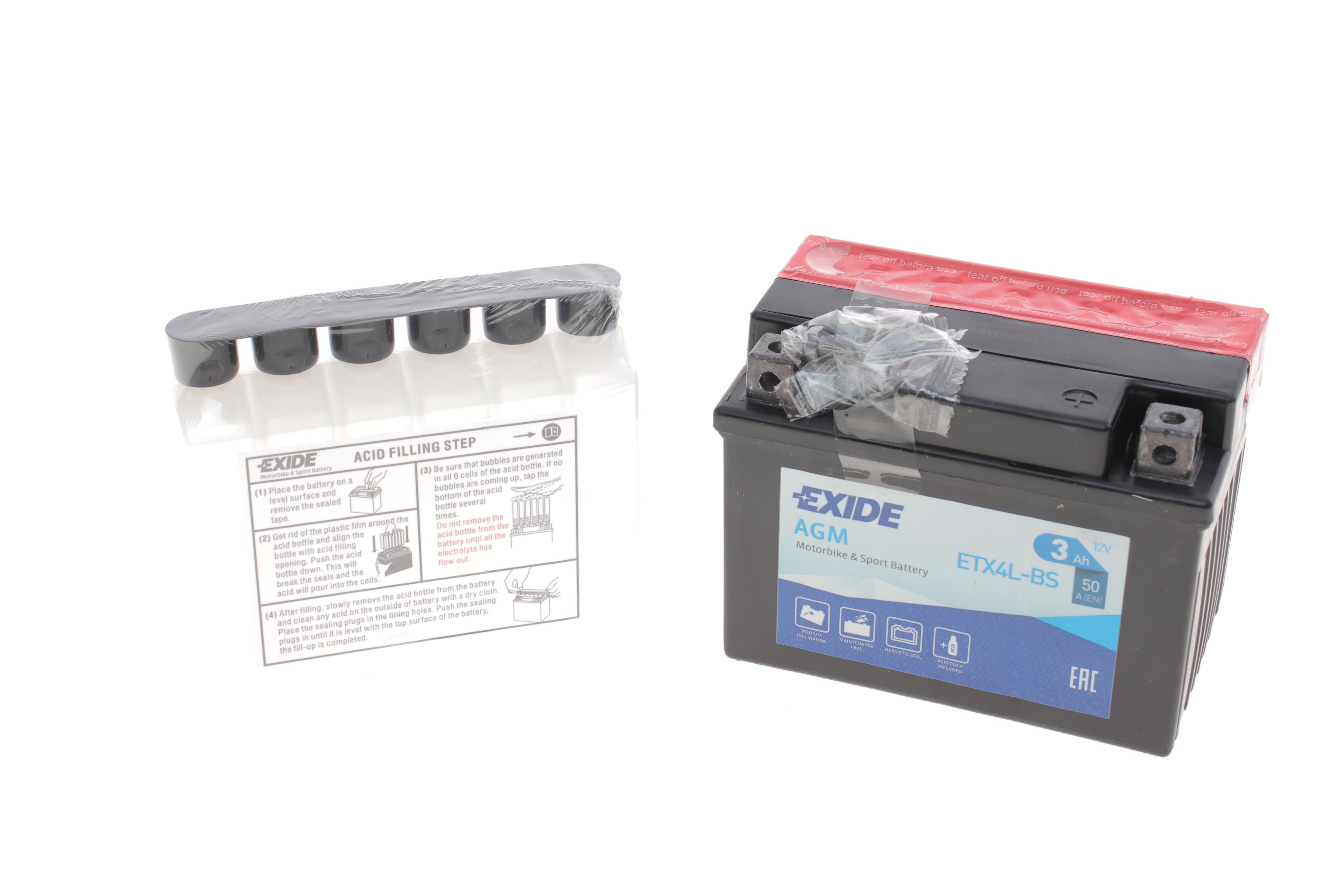 Акумуляторна батарея 3Ah/50A (113x70x85/+R/B0) (AGM) (мото) (сухозаряджений)