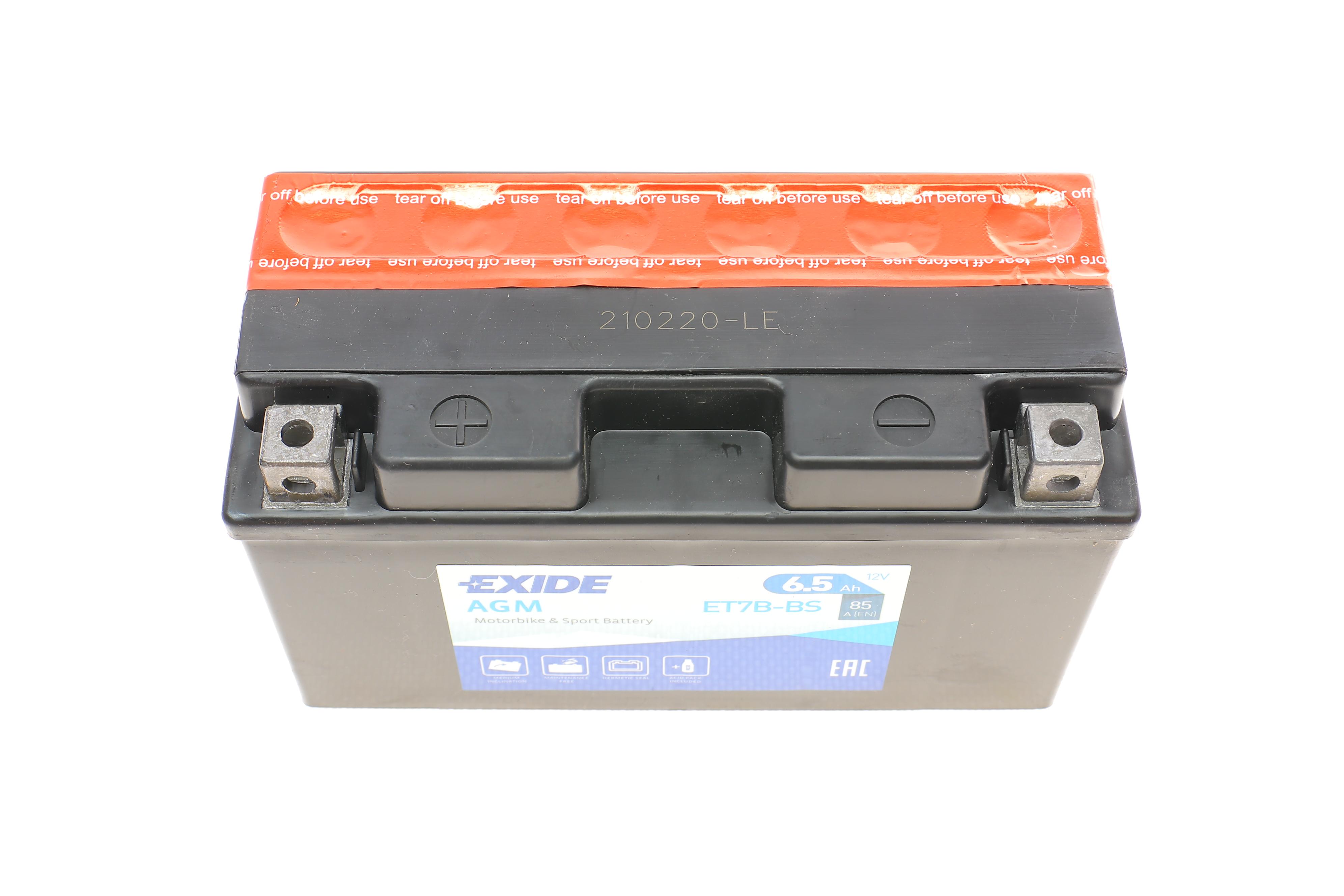 Акумуляторна батарея 6.5Ah/85A (150x65x93/+L/B0) (AGM) (мото) (сухозаряджений)