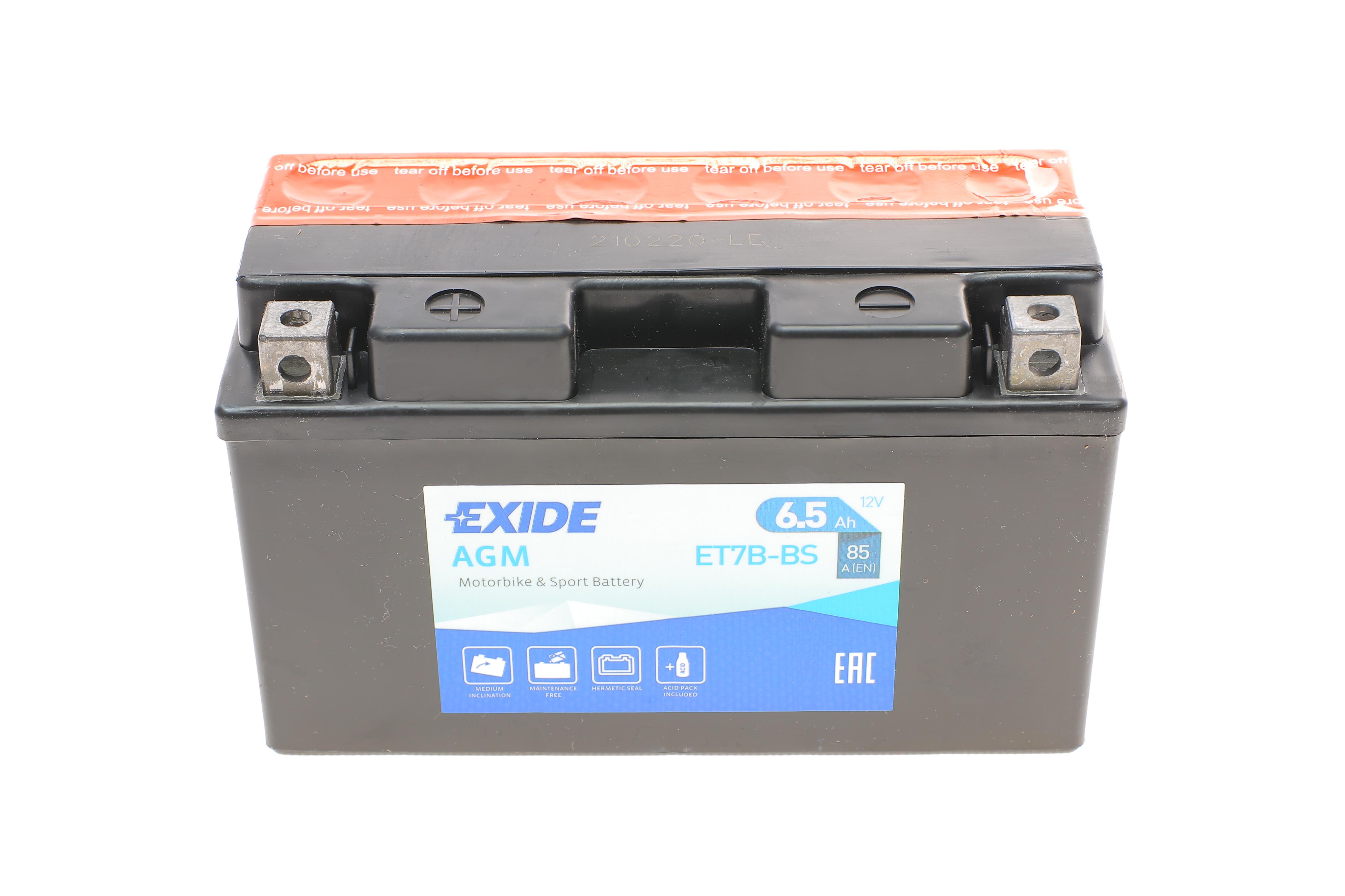 Акумуляторна батарея 6.5Ah/85A (150x65x93/+L/B0) (AGM) (мото) (сухозаряджений)