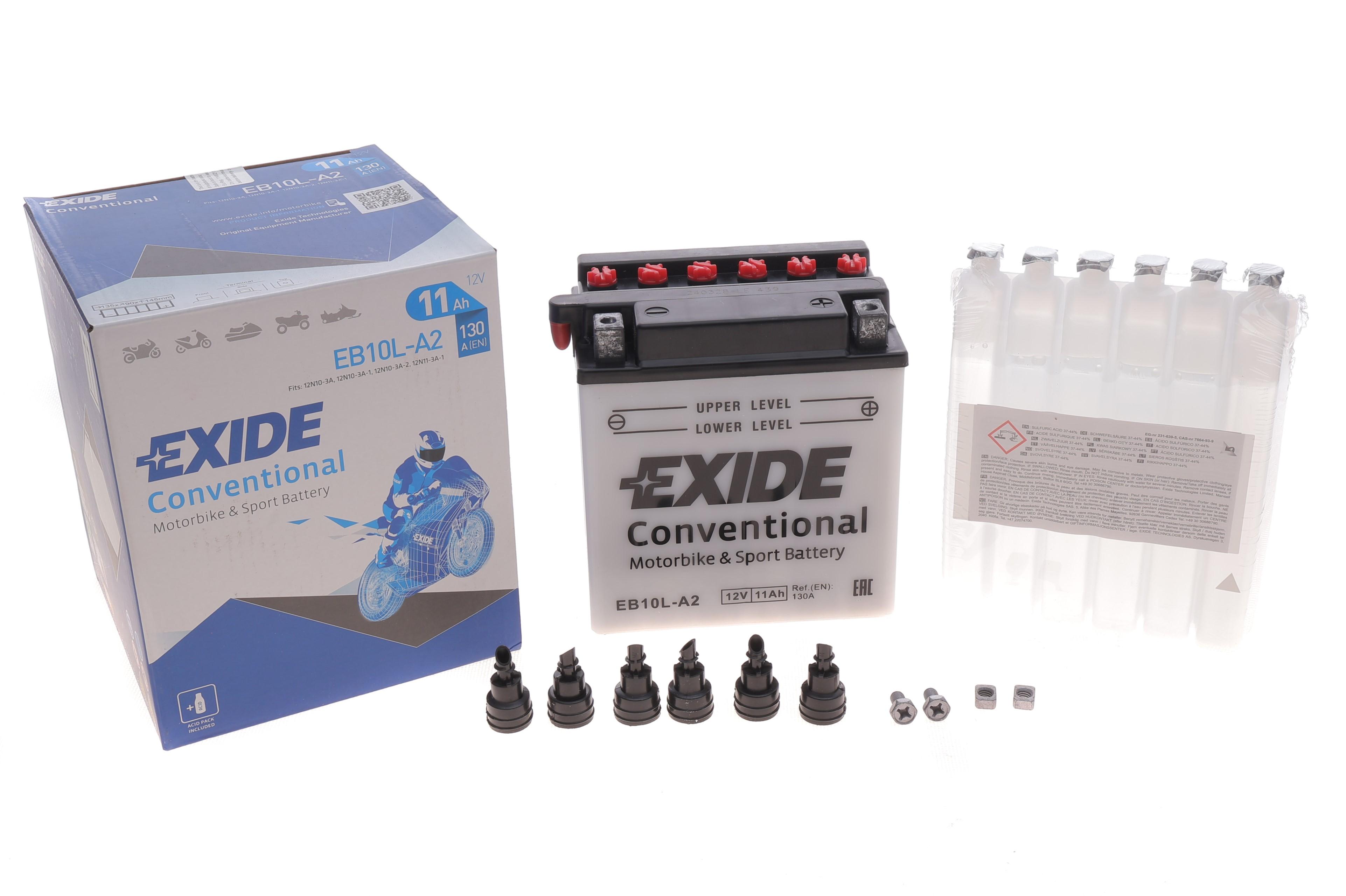 Акумуляторна батарея 11Ah/130A (134.8x90x145/+R/B0) (Conventional) (мото) (сухозаряджений)