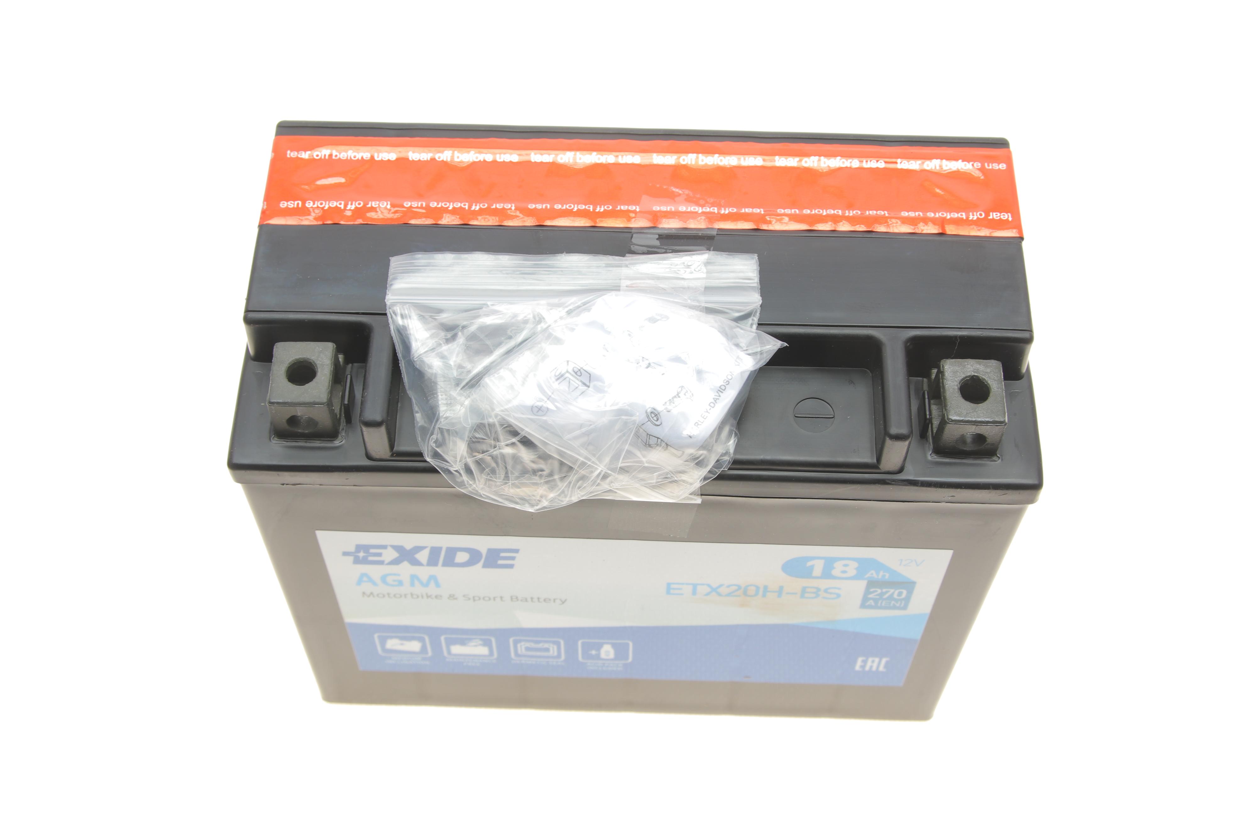 Акумуляторна батарея 18Ah/270A (175x87x155/+L/B0) (AGM) (мото) (сухозаряджений)