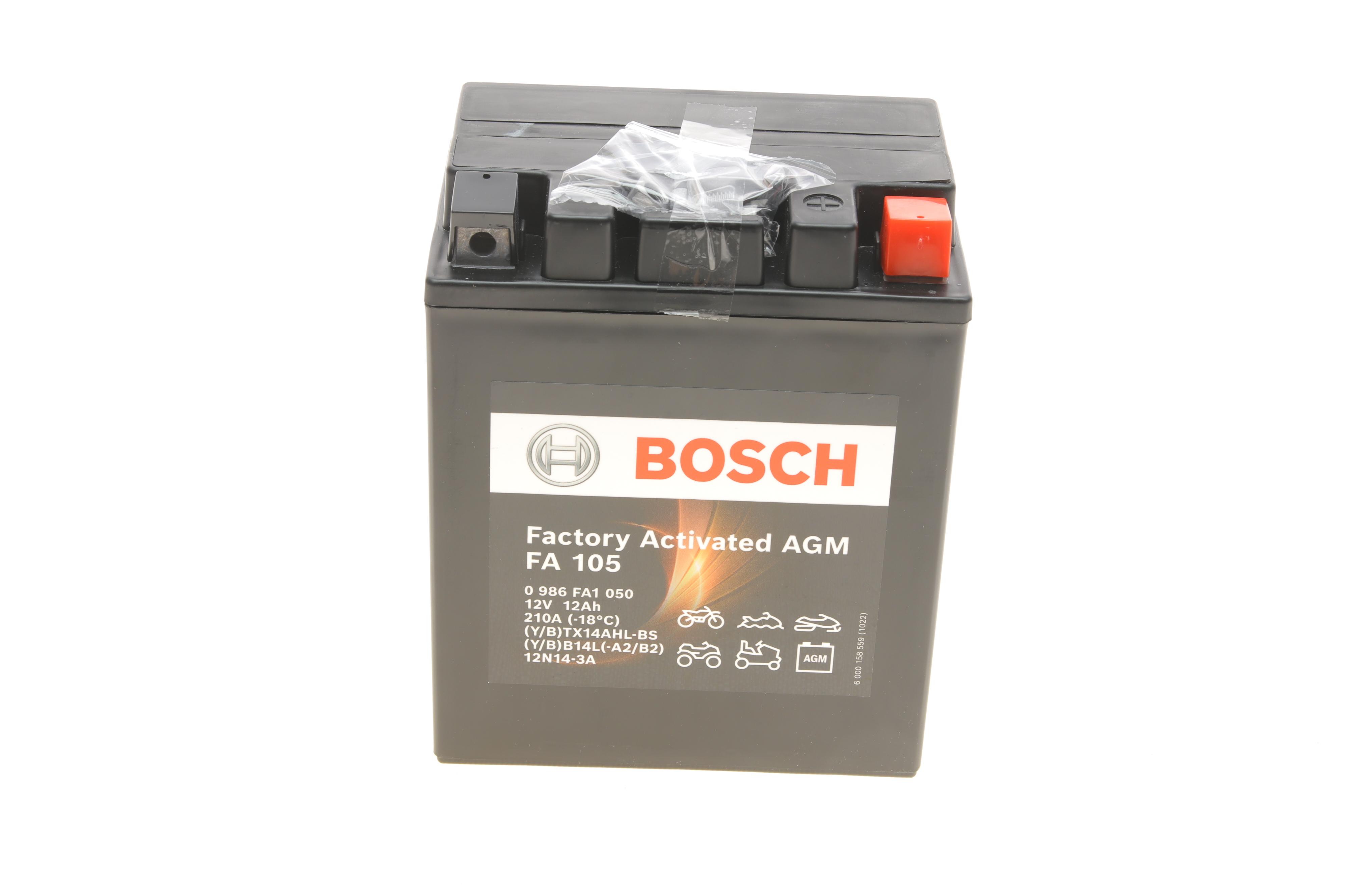 Акумуляторна батарея 12Ah/200A (133x90x164/+R/B0) (AGM) (мото) Factory Activated AGM