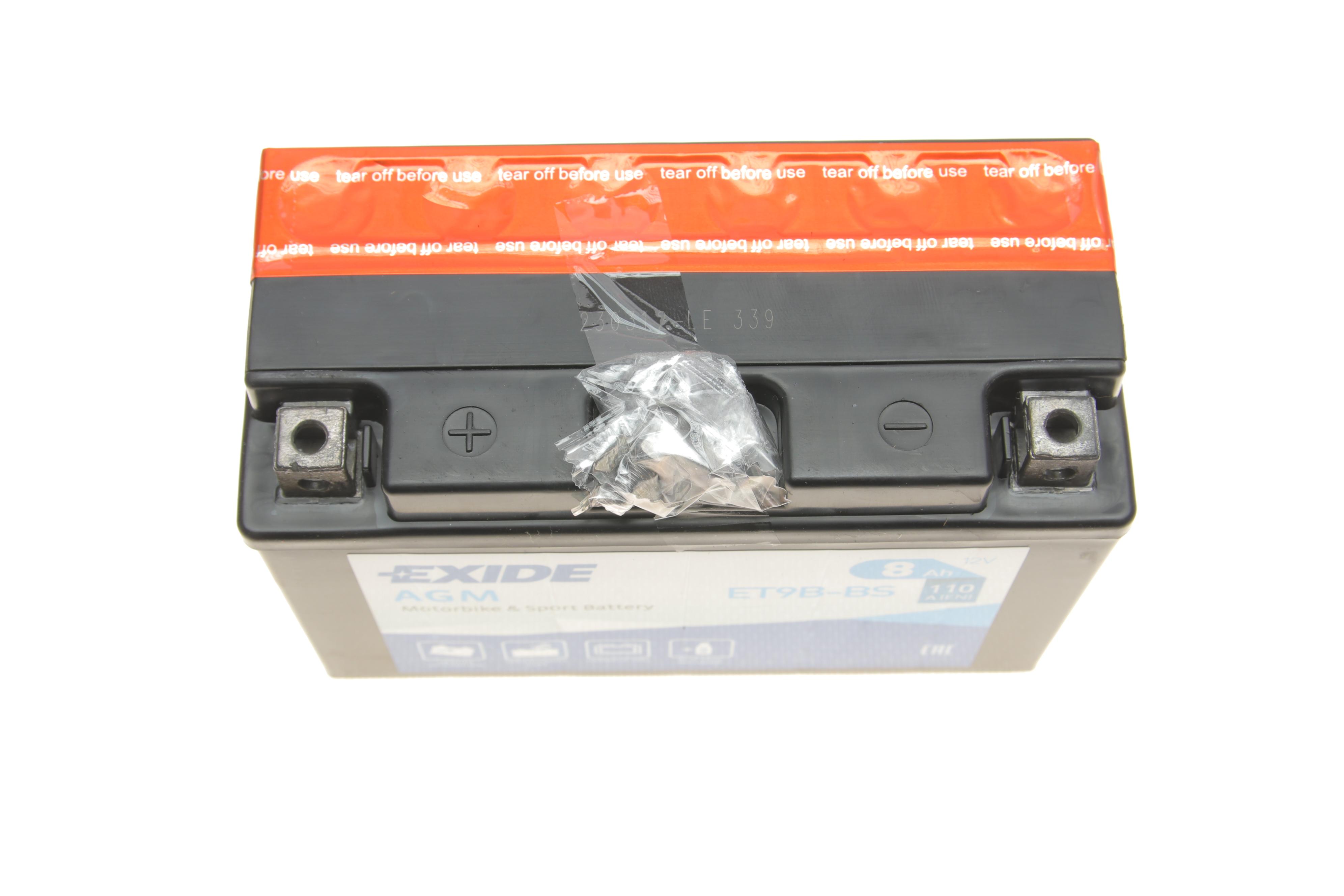 Акумуляторна батарея 8Ah/110A (150x70x105/+L/B0) (AGM) (мото) (сухозаряджений)