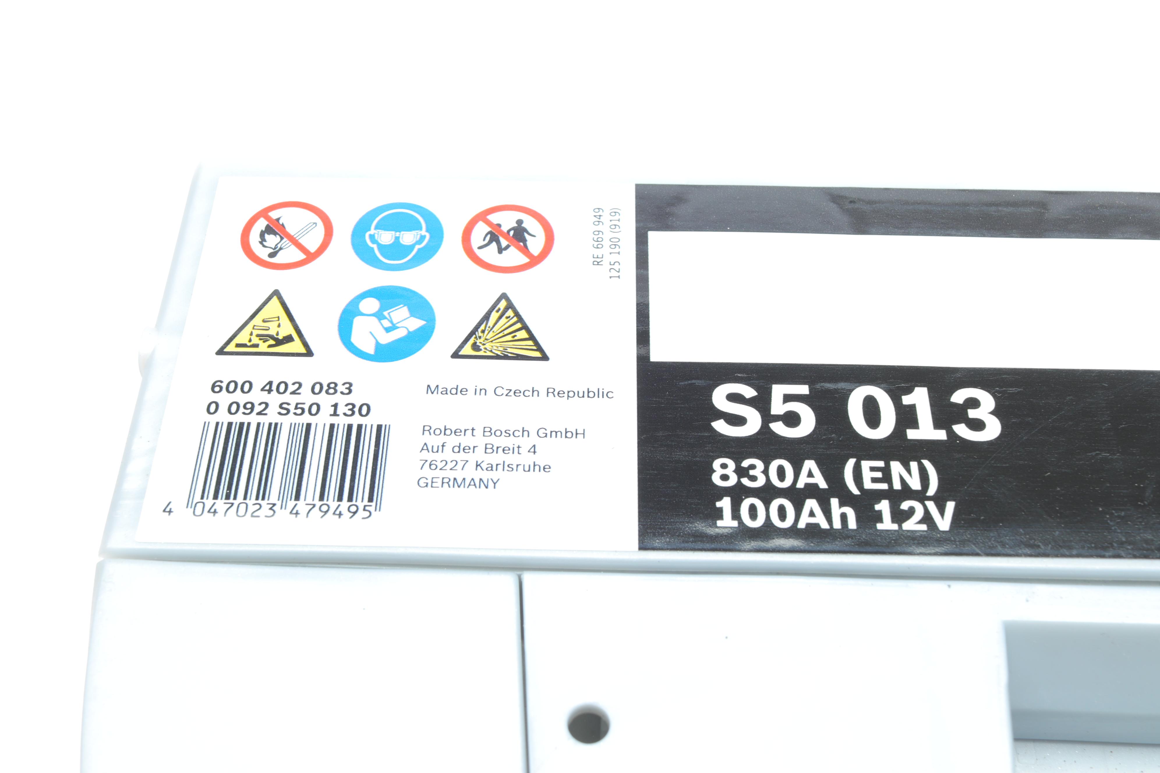 Акумуляторна батарея 100Ah/830A (353x175x190/+R/B13)