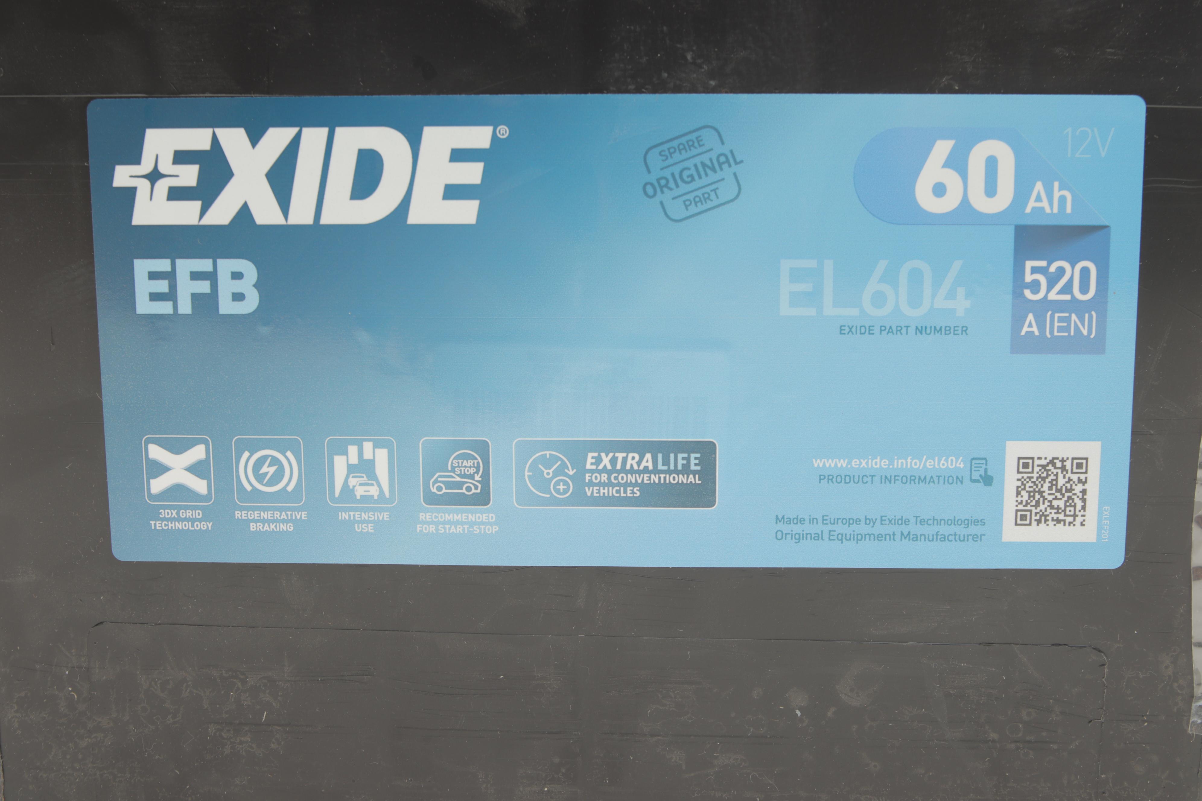 Акумуляторна батарея 60Ah/520A (230x173x222/+R/B00) (Start-Stop EFB) Азія