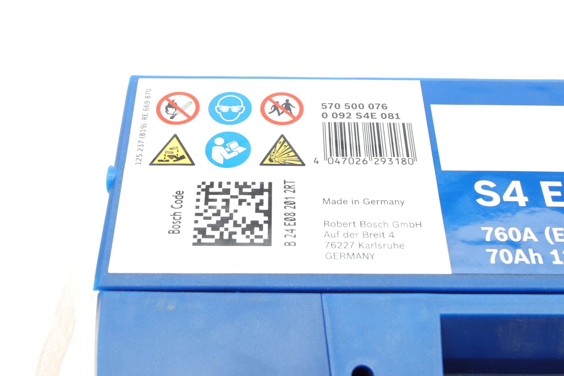 Акумуляторна батарея 70Ah/760A (278x175x190/+R/B13) (Start-Stop EFB)