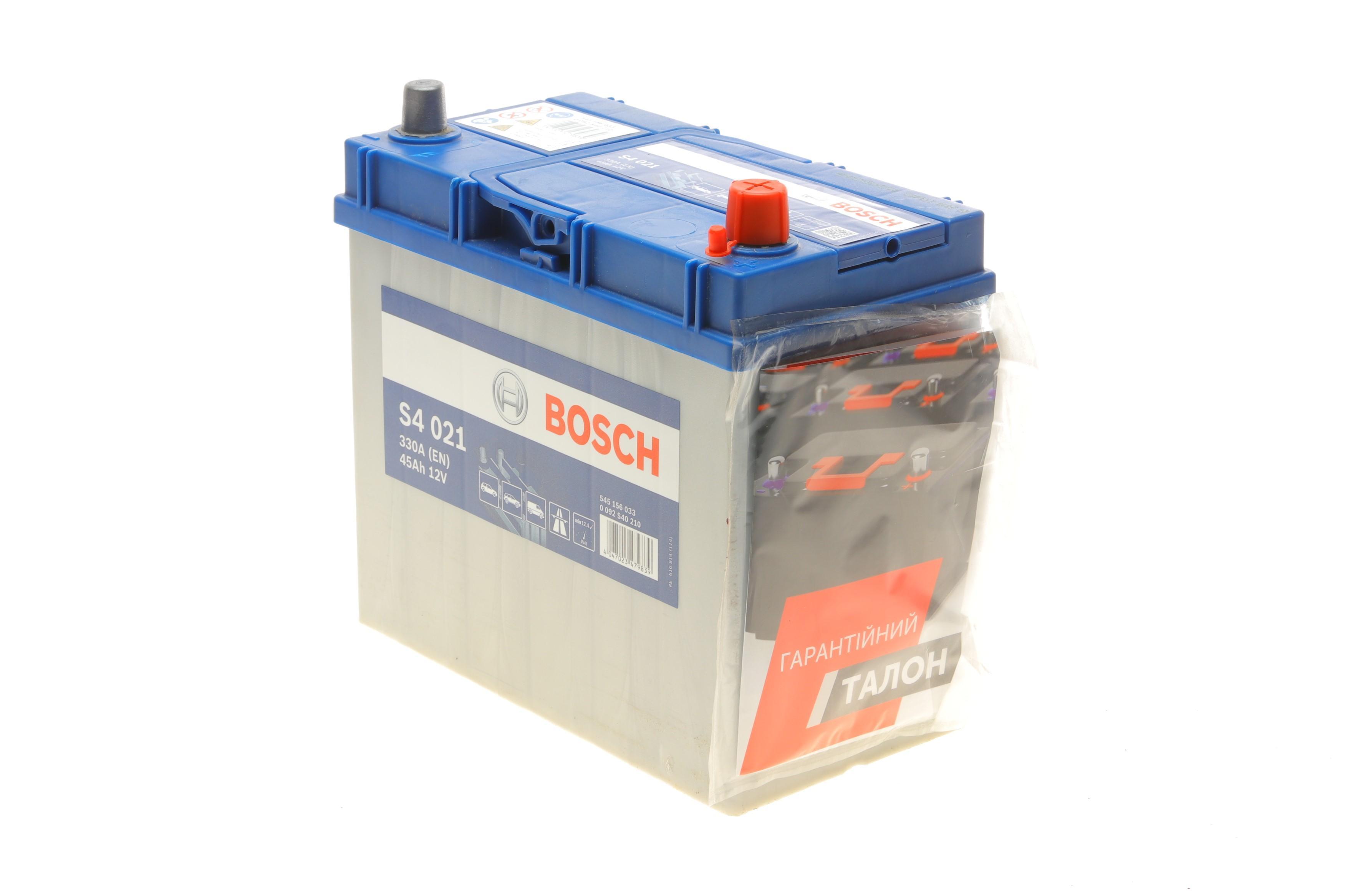 Акумуляторна батарея 45Ah/330A (238x129x227/+R) S4 Азія