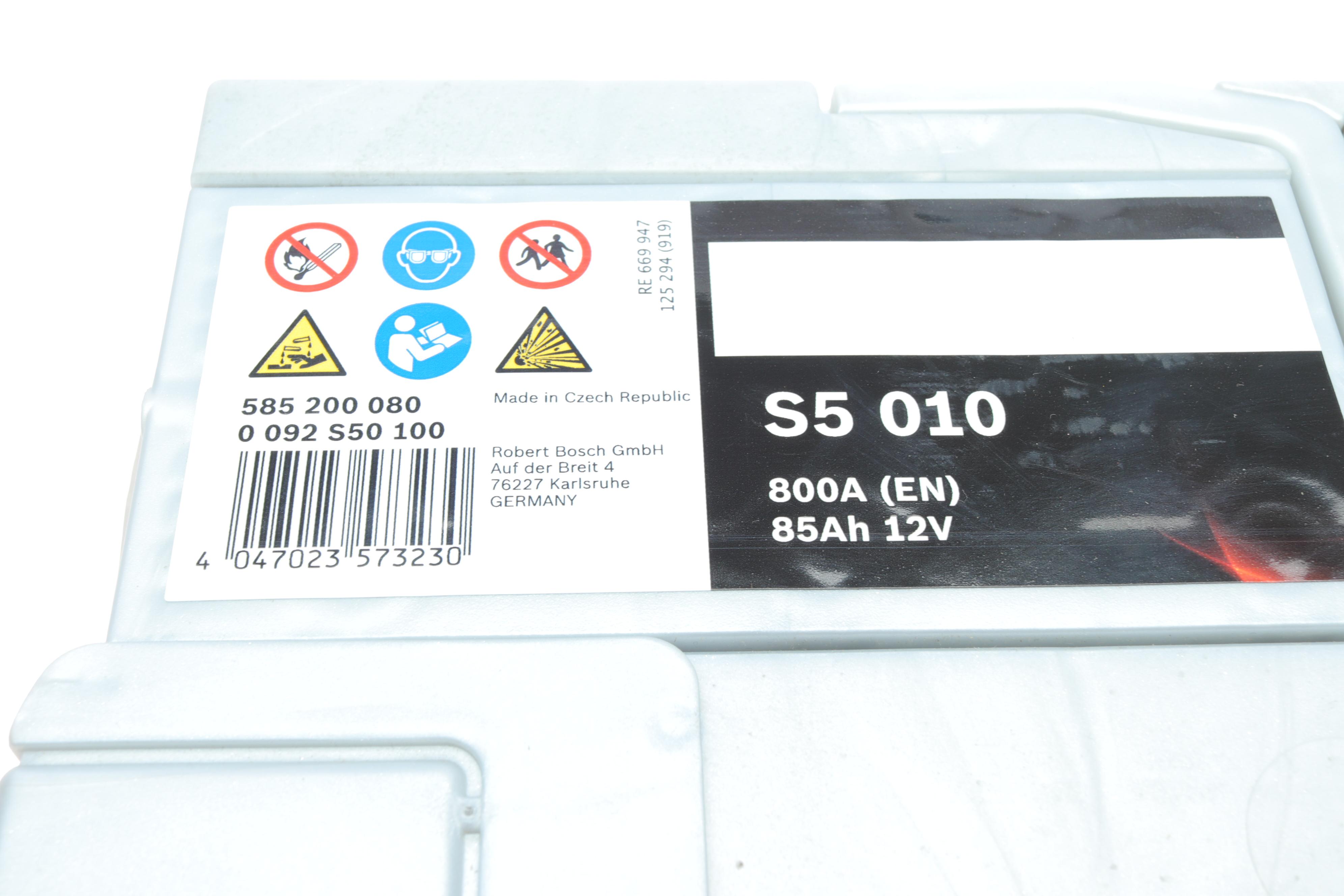 Акумуляторна батарея 85Ah/800A (315x175x175/+R/B13)