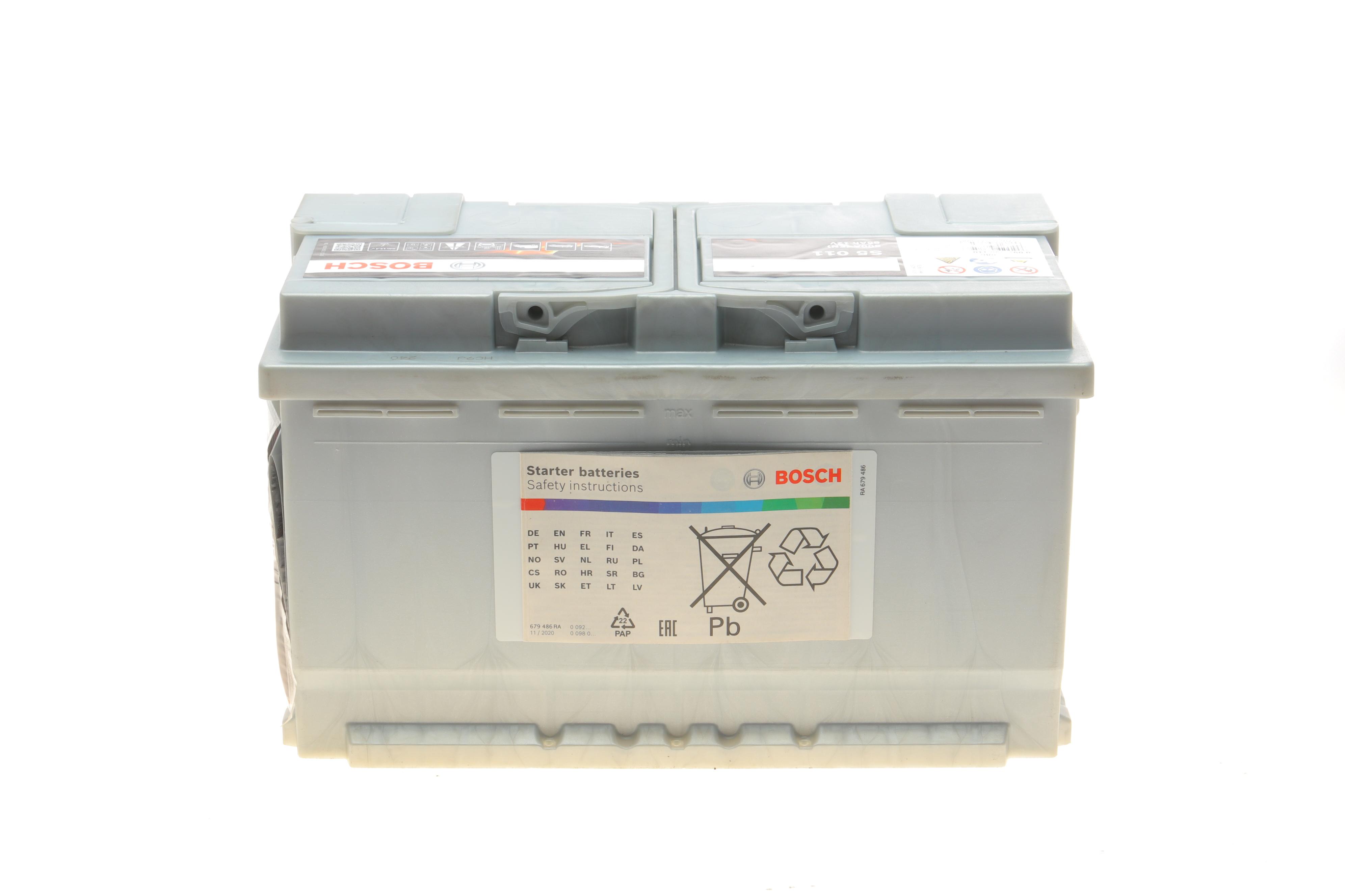 Акумуляторна батарея 85Ah/800A (315x175x190/+R/B13)