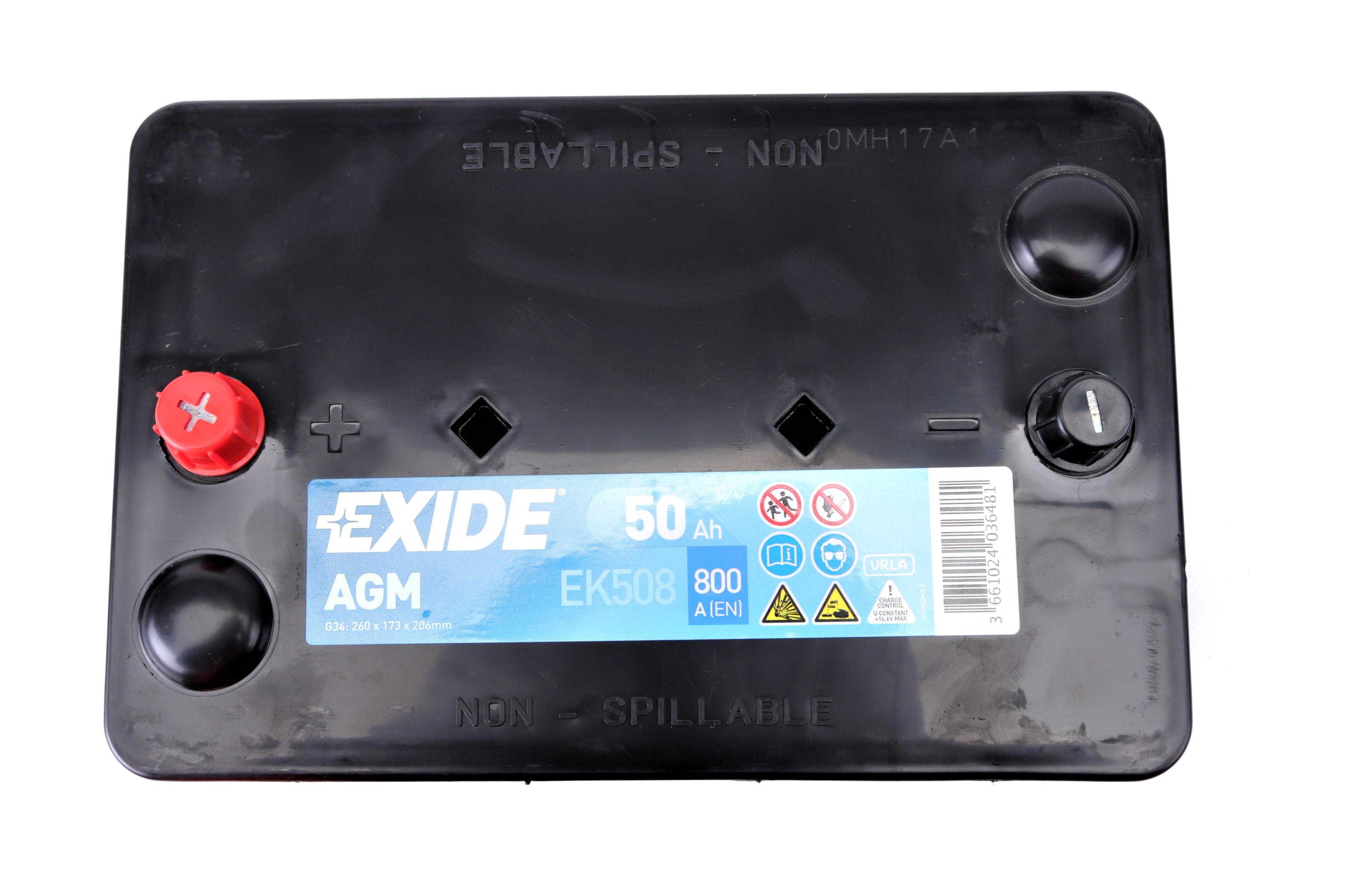 Акумуляторна батарея 50Ah/800A (260x173x206/+L/B7) (Start-Stop AGM) Orbital