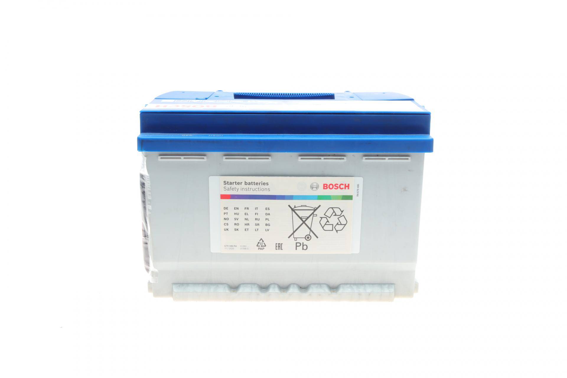 Акумуляторна батарея 74Ah/680A (278x175x190/+R/B13)