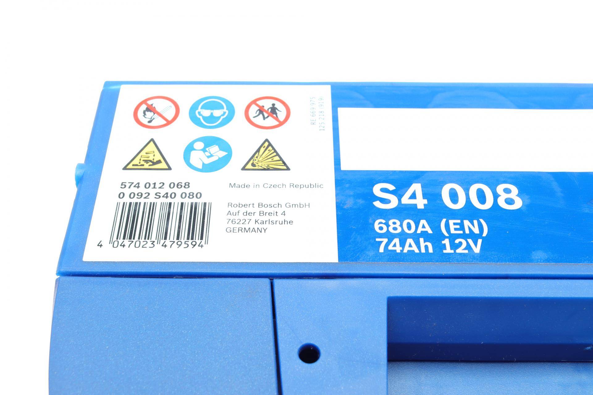 Акумуляторна батарея 74Ah/680A (278x175x190/+R/B13)