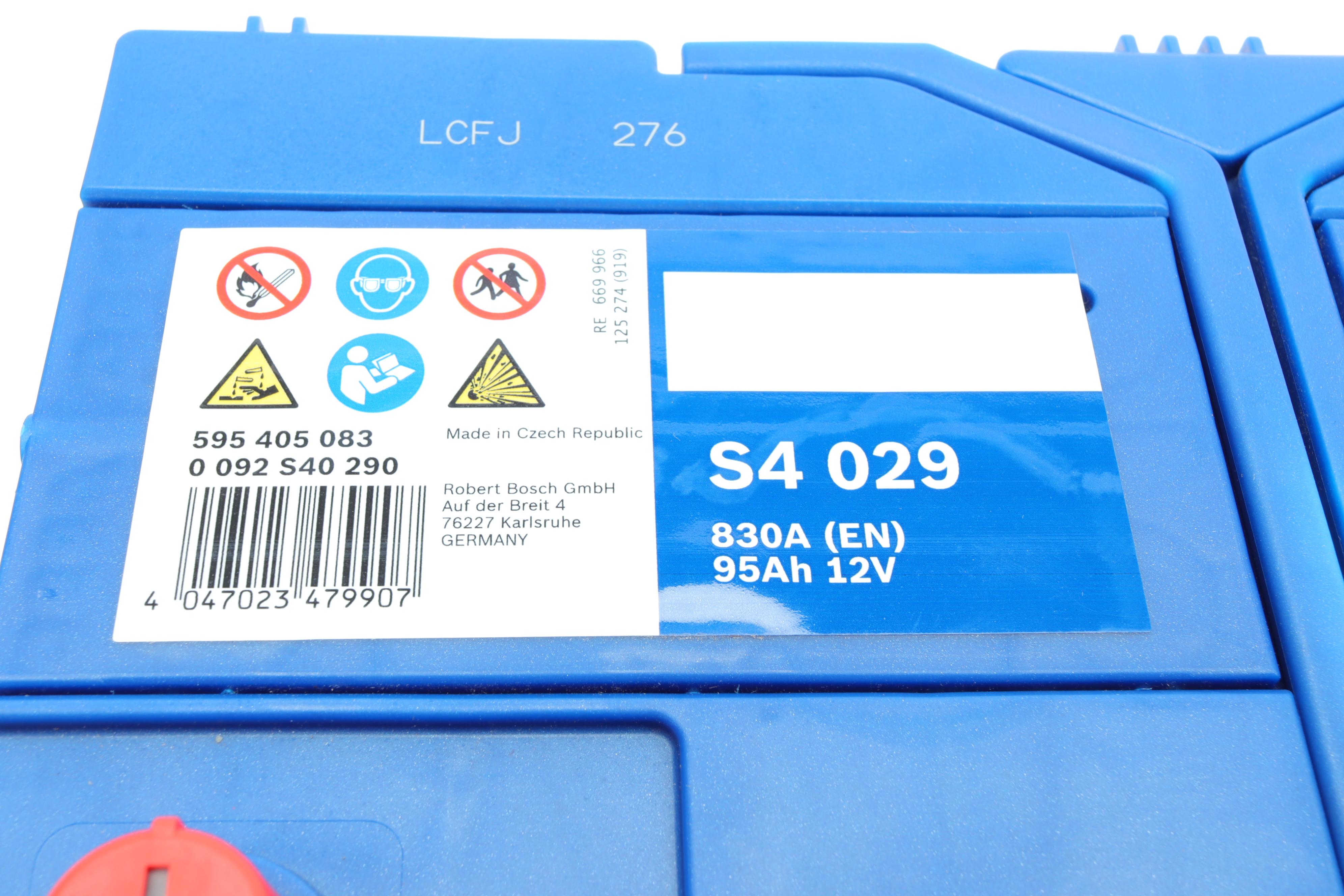 Акумуляторна батарея 95Ah/830A (306x173x225/+L/B01) Азія