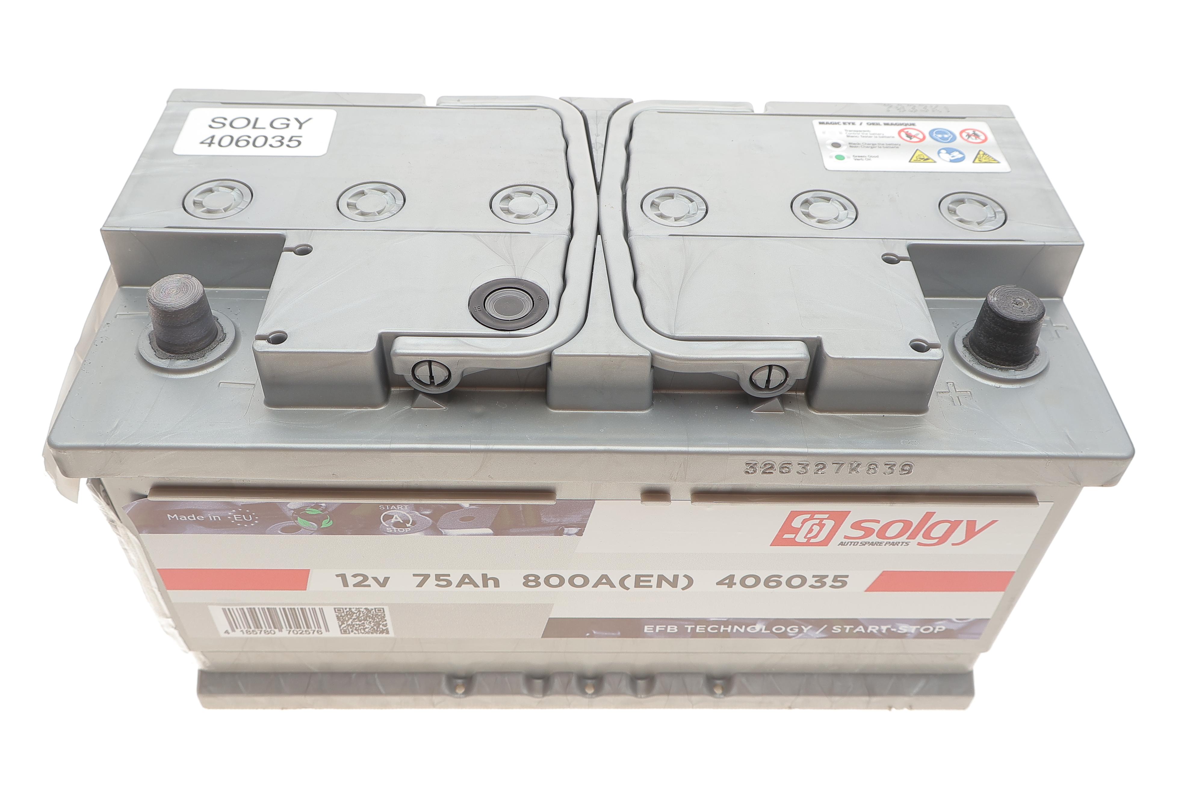 Акумуляторна батарея 75Ah/800A (315x175x175/+R/B13) (Start-Stop EFB)