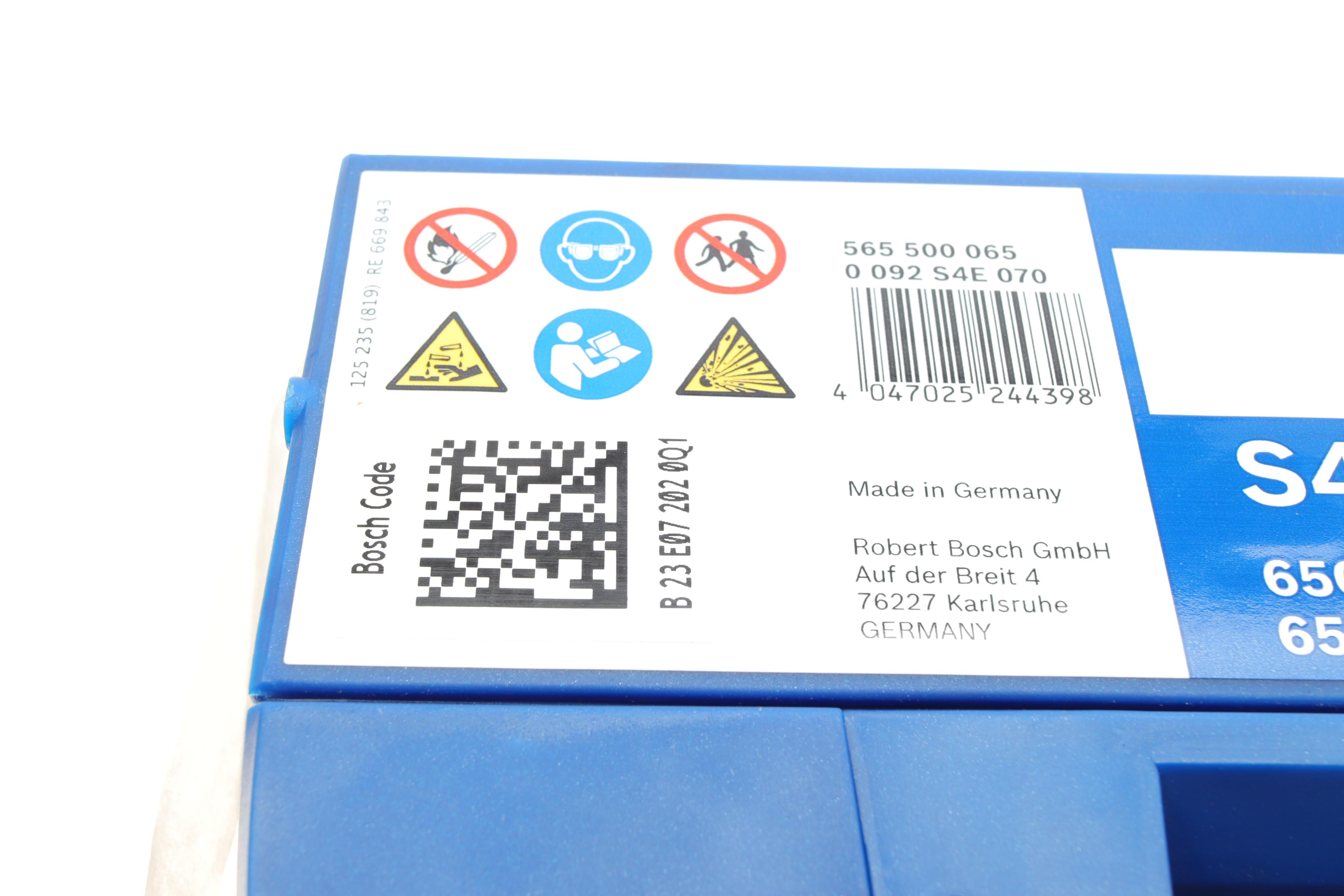 Акумуляторна батарея 65Ah/650A (278x175x175/+R/B13) (Start-Stop EFB)