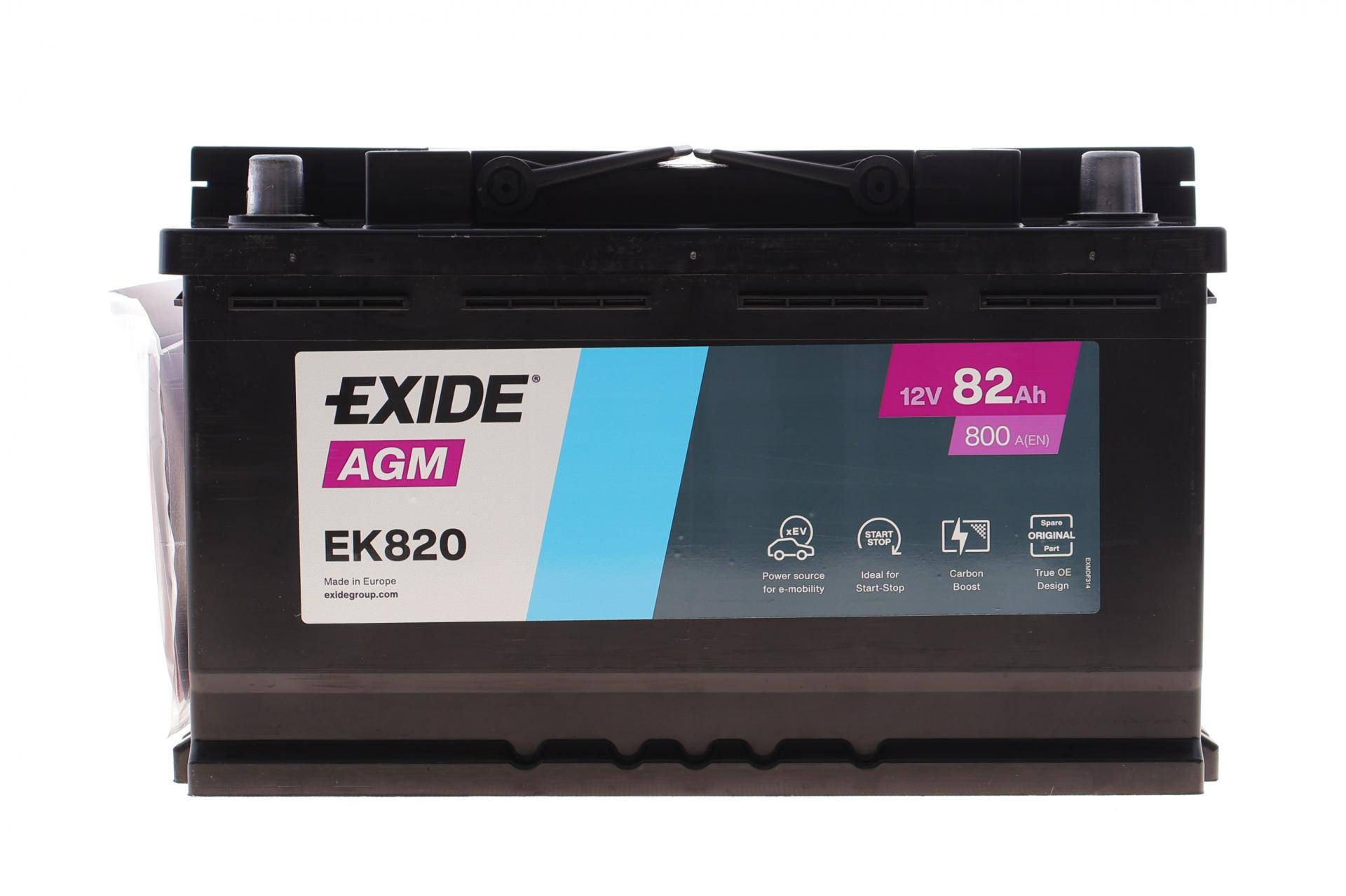 Акумуляторна батарея 82Ah/800A (315x175x190/+R/B13) (Start-Stop AGM) (аналог EK800)