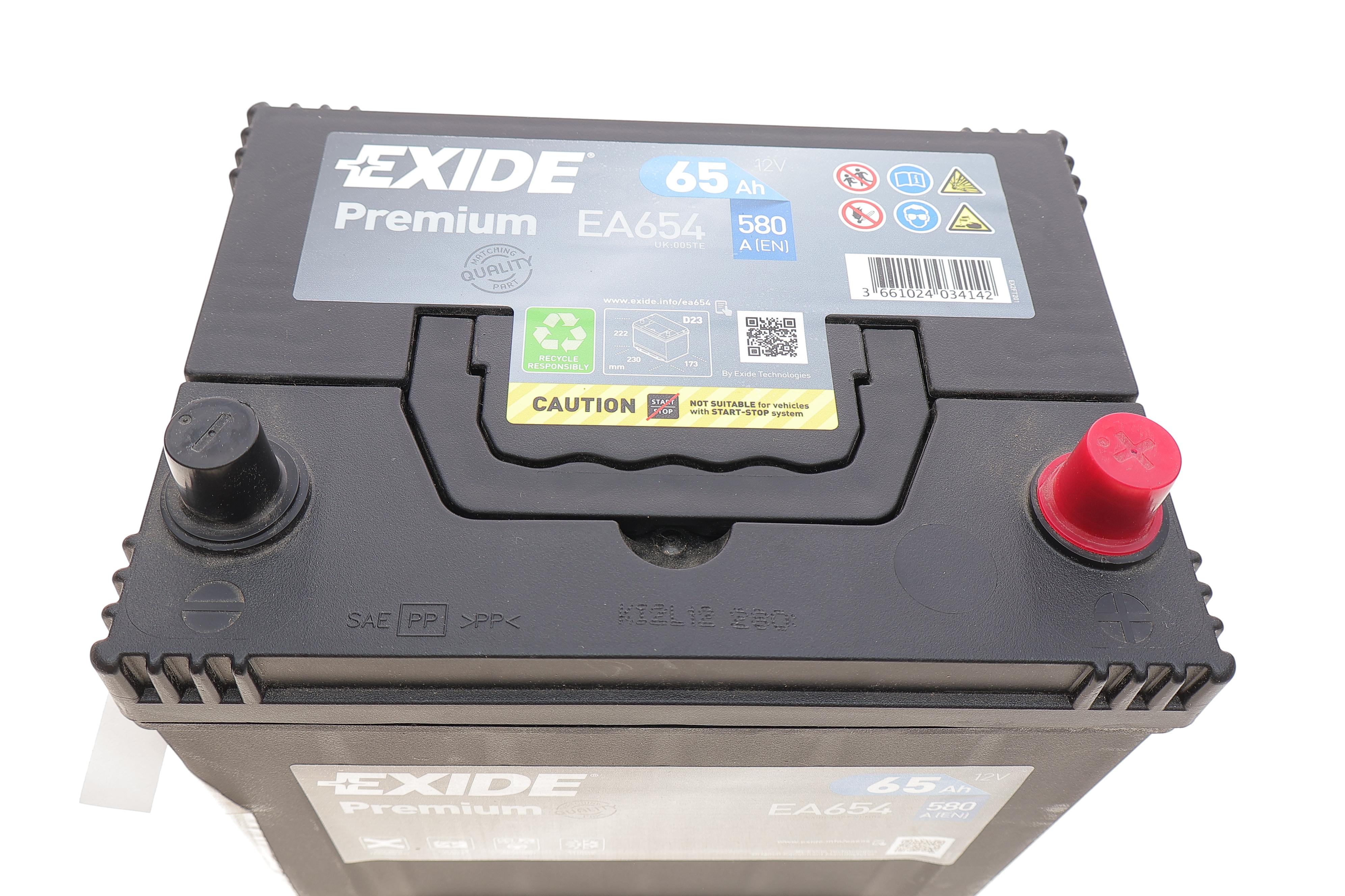 Акумуляторна батарея 65Ah/580A (230x173x222/+R/B01) Premium Азія