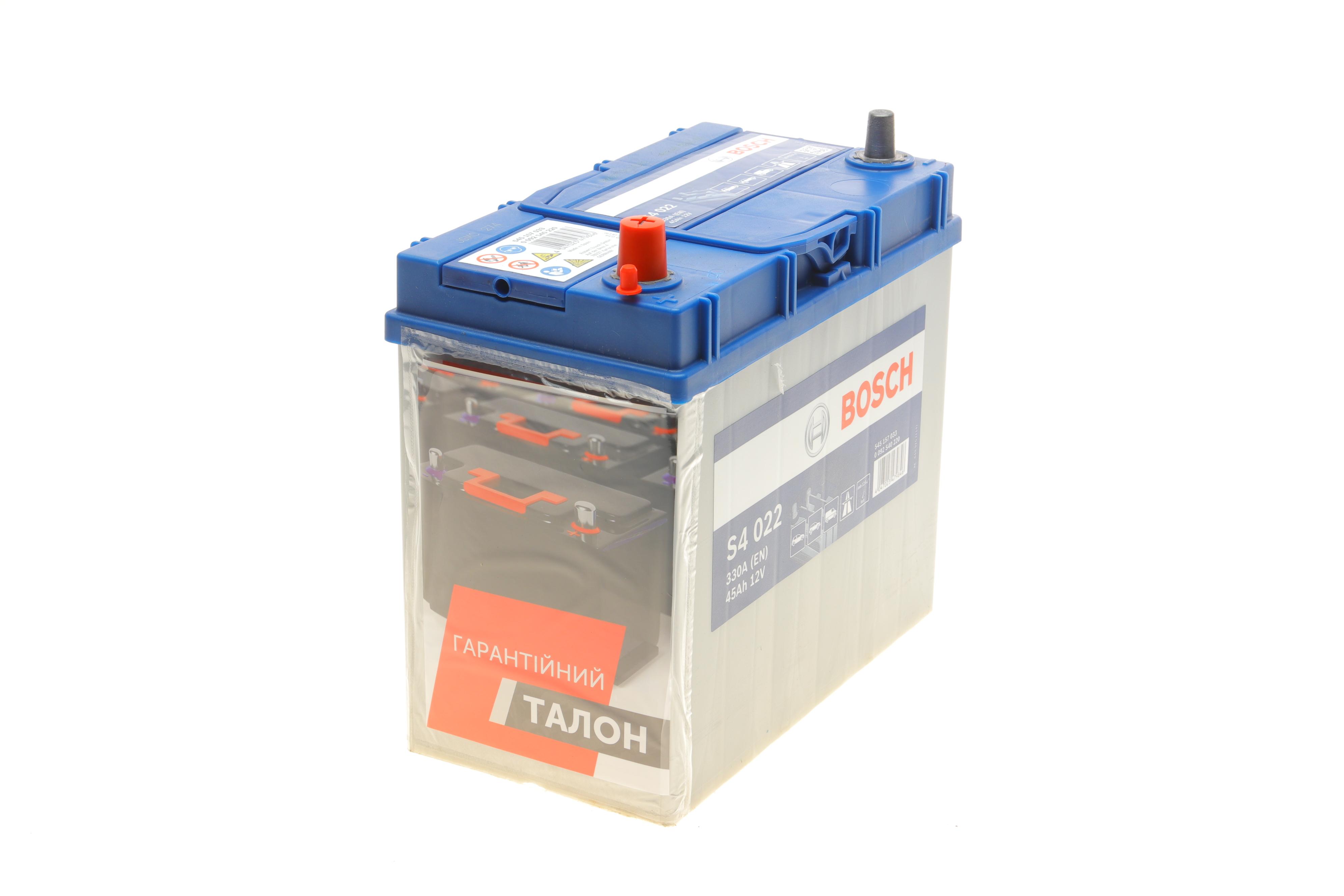 Акумуляторна батарея 45Ah/330A (238x129x227/+L/B00) S4 Азія