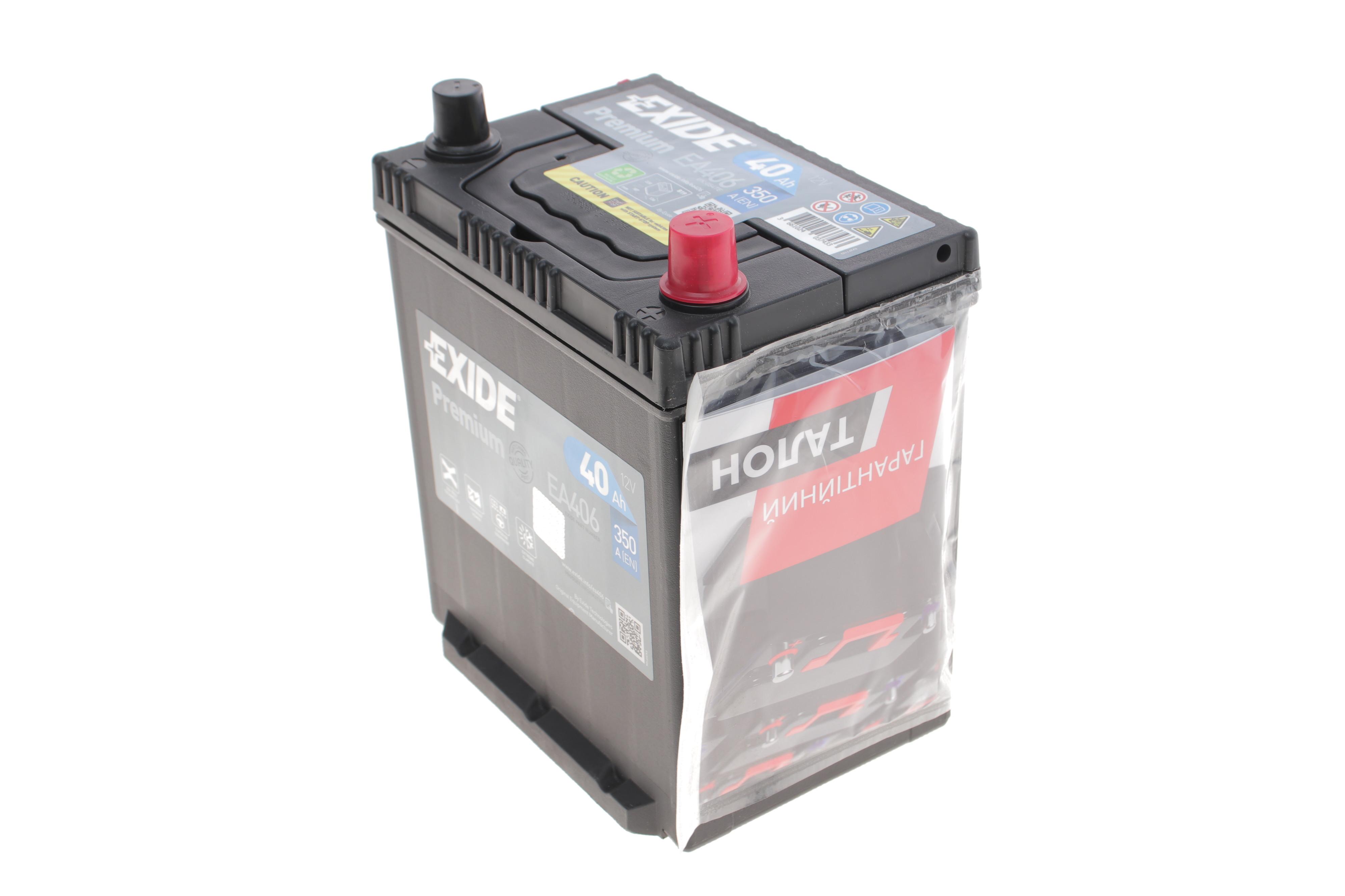 Акумуляторна батарея 40Ah/350A (187x127x220/+R/B01) Premium Азія