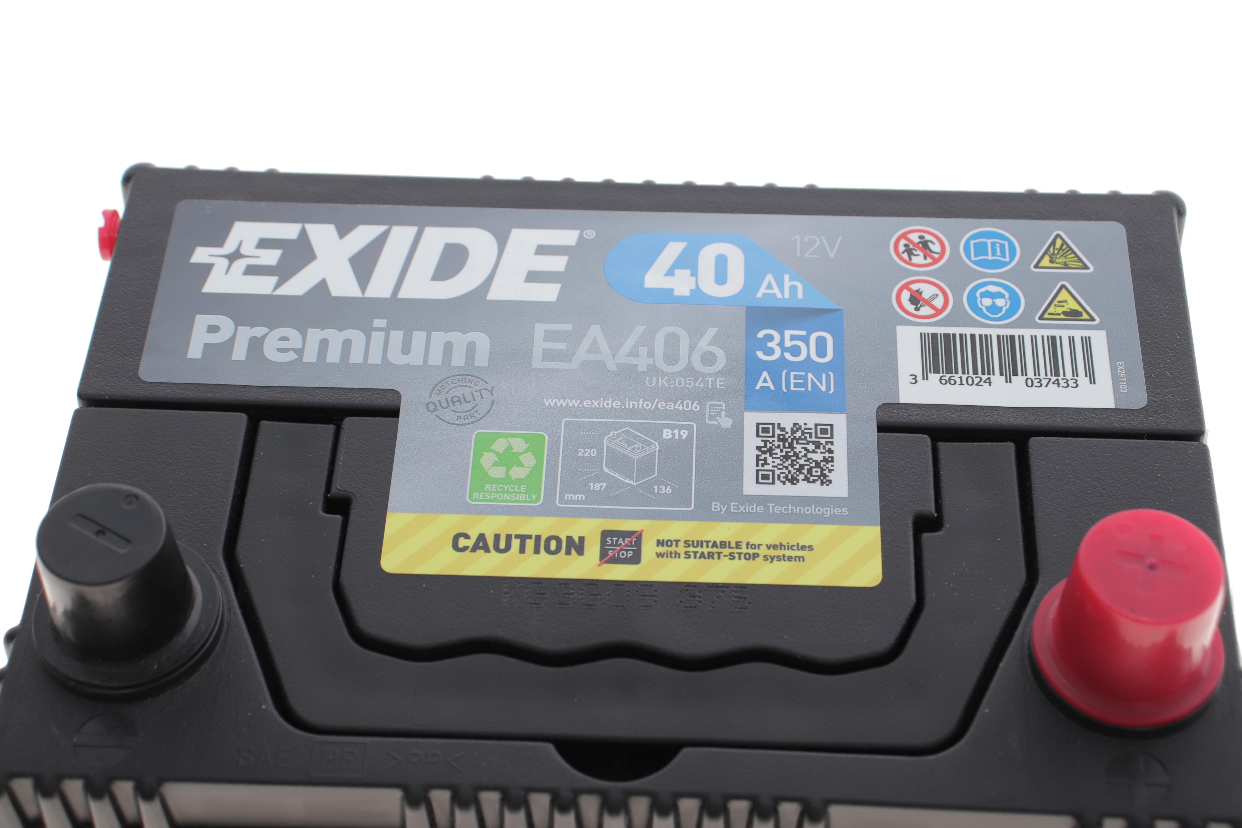 Акумуляторна батарея 40Ah/350A (187x127x220/+R/B01) Premium Азія