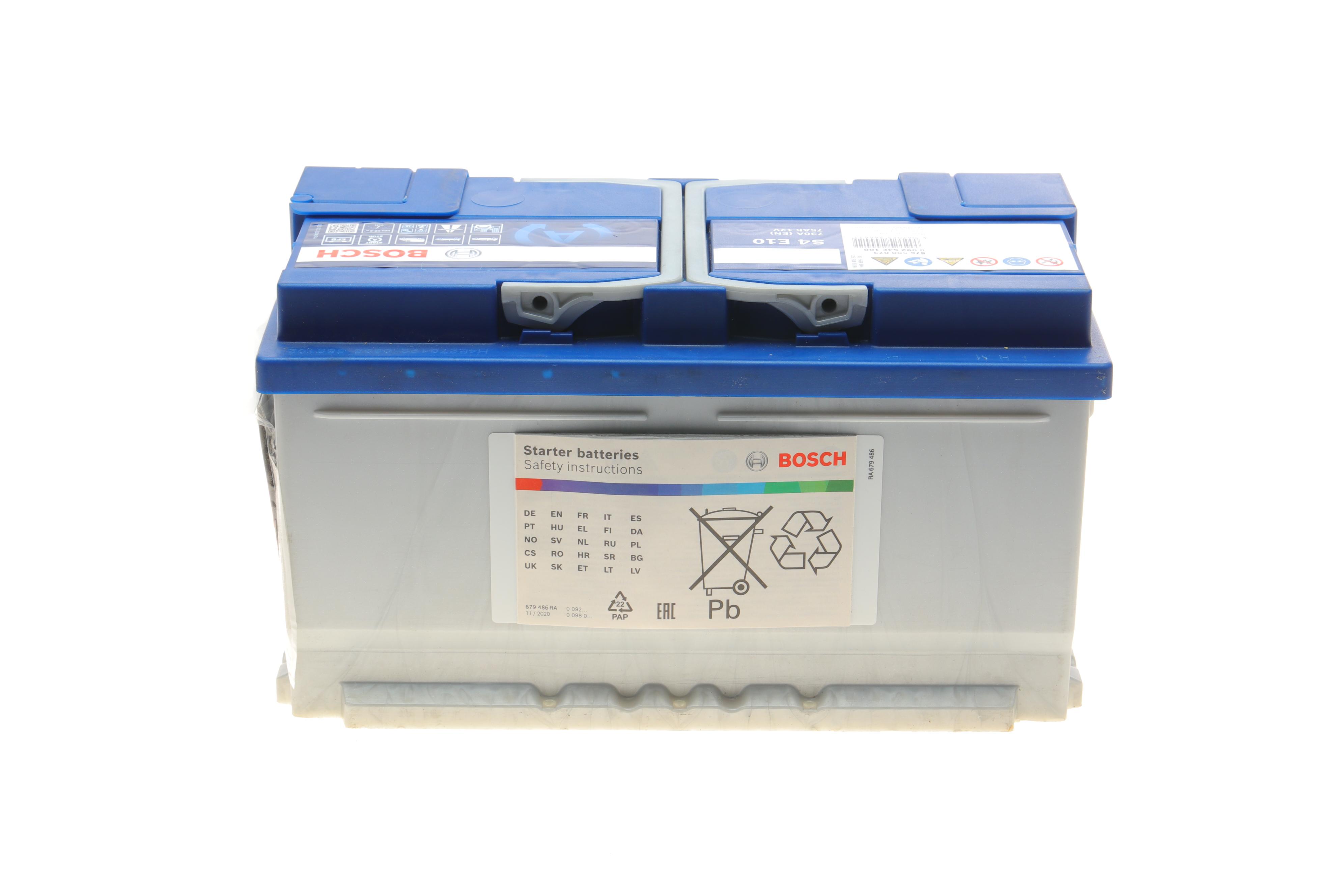 Акумуляторна батарея 75Ah/730A (315x175x175/+R/B13) (Start-Stop EFB)