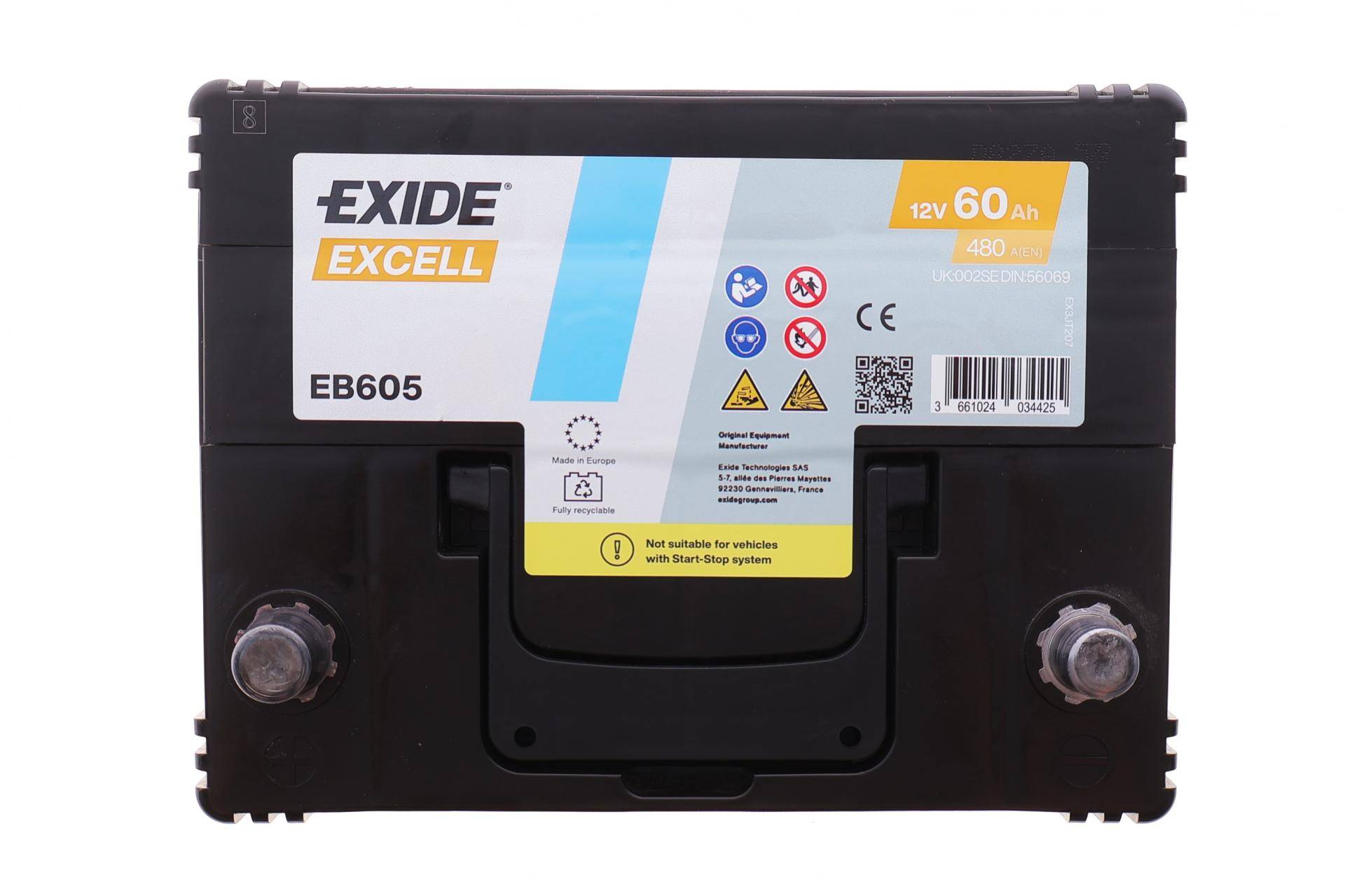 Акумуляторна батарея 60Ah/480A (230x173x222/+L/B01) Excell Азія