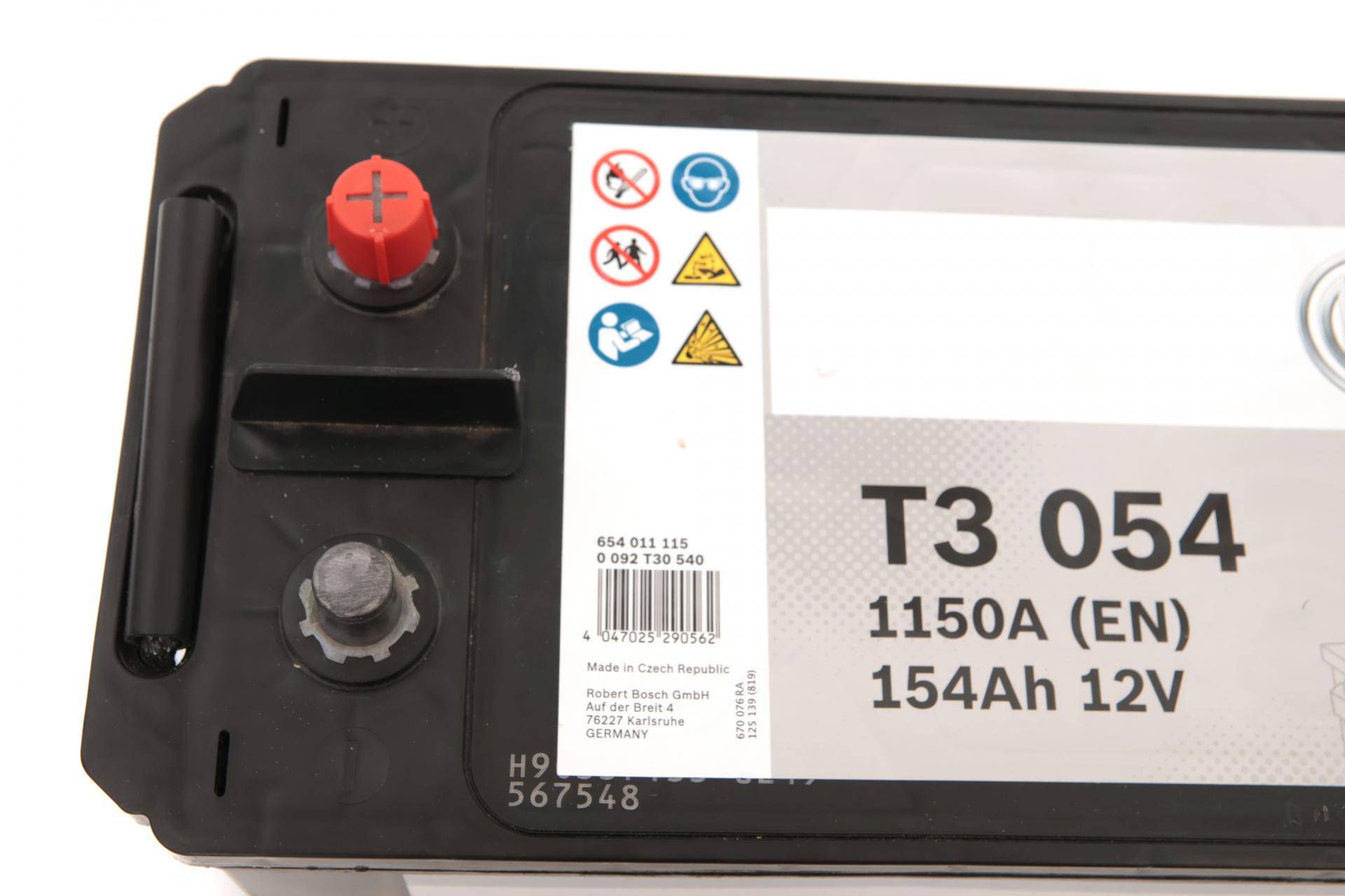 Акумуляторна батарея 154Ah/1150A (513x188x223/+L/B00) Heavy Duty Extra