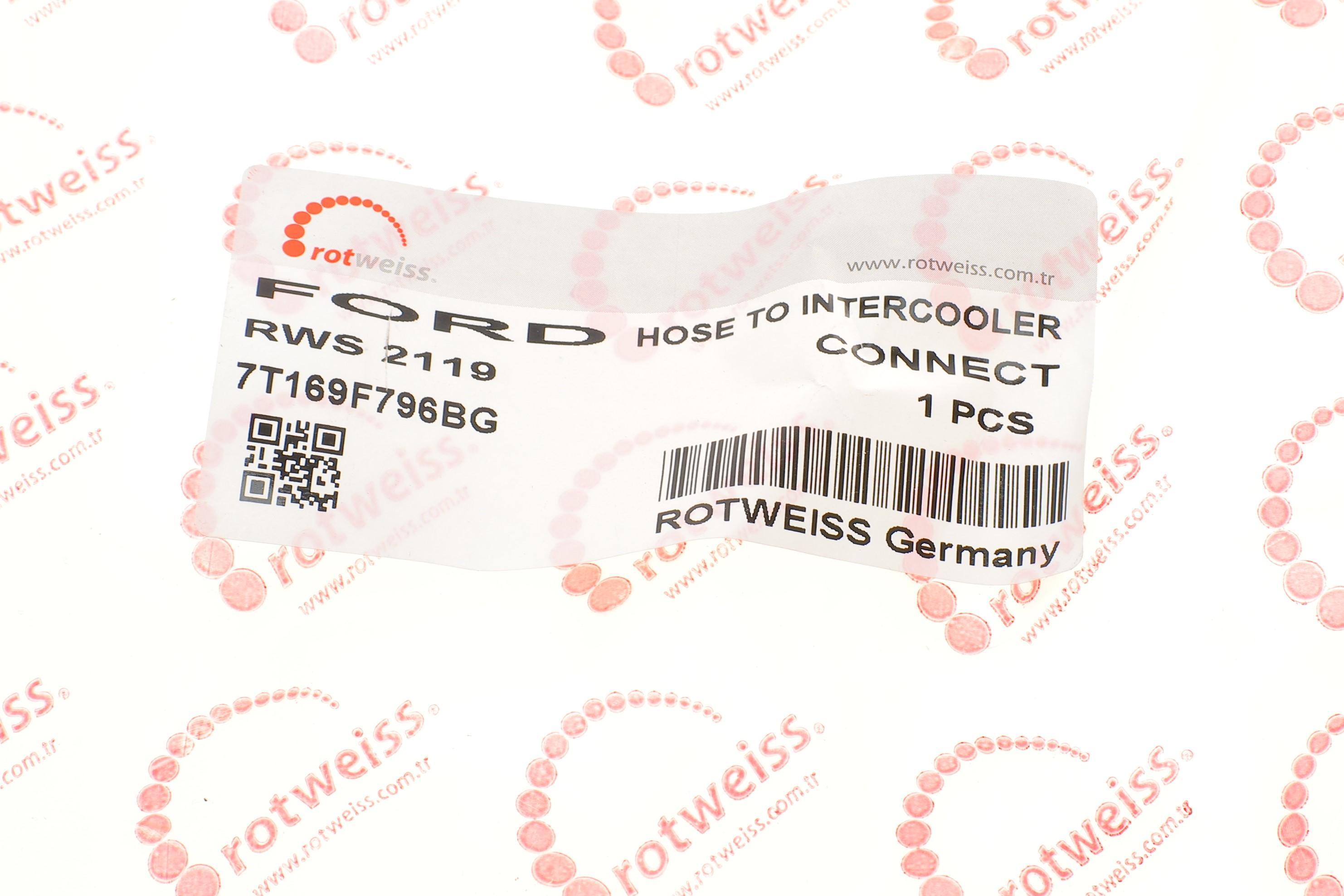 Патрубок інтеркулера Ford Connect 1.8TDCi 02-