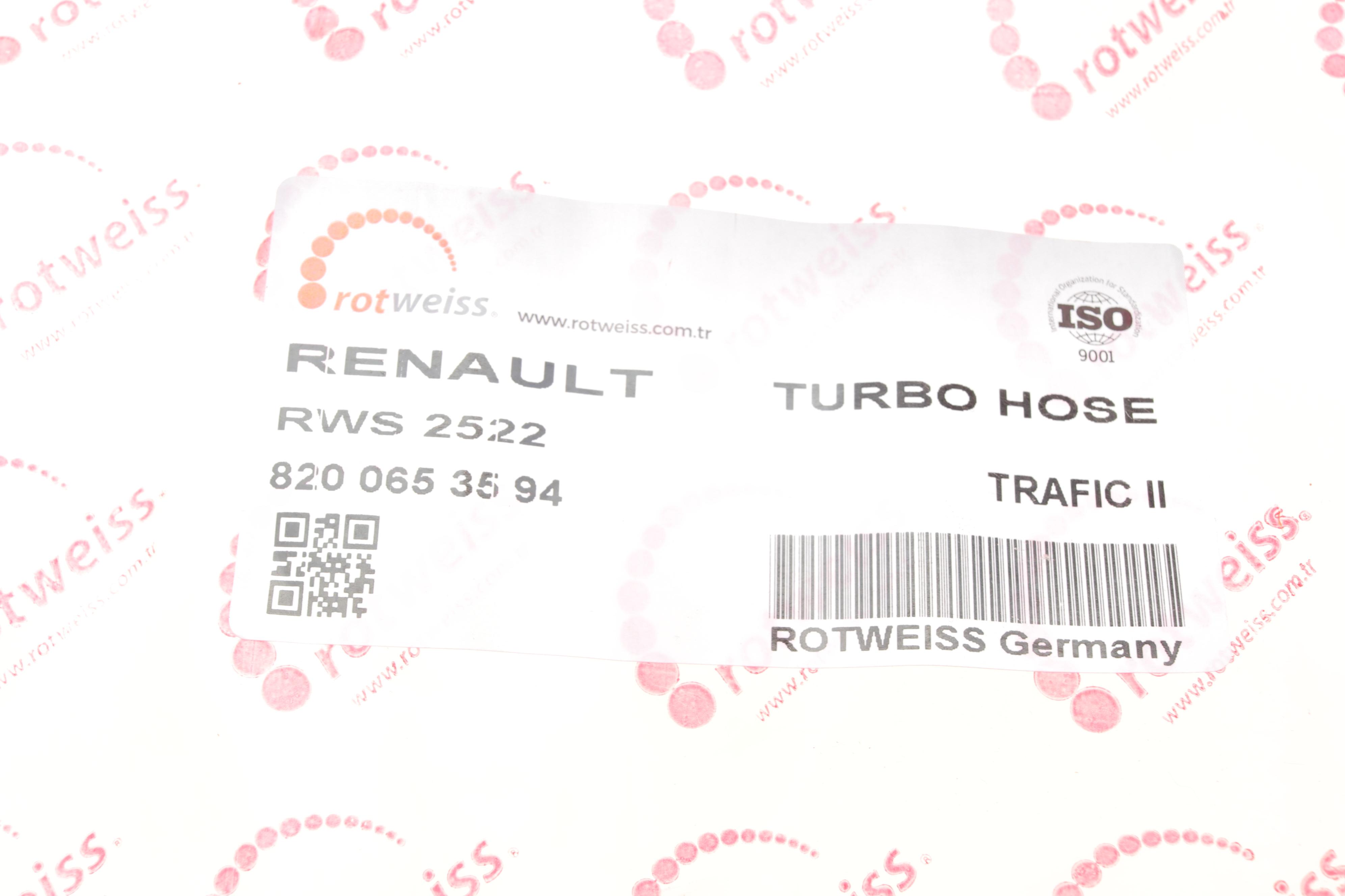 Патрубок інтеркулера (L) Renault Trafic II 1.9dCi 01-