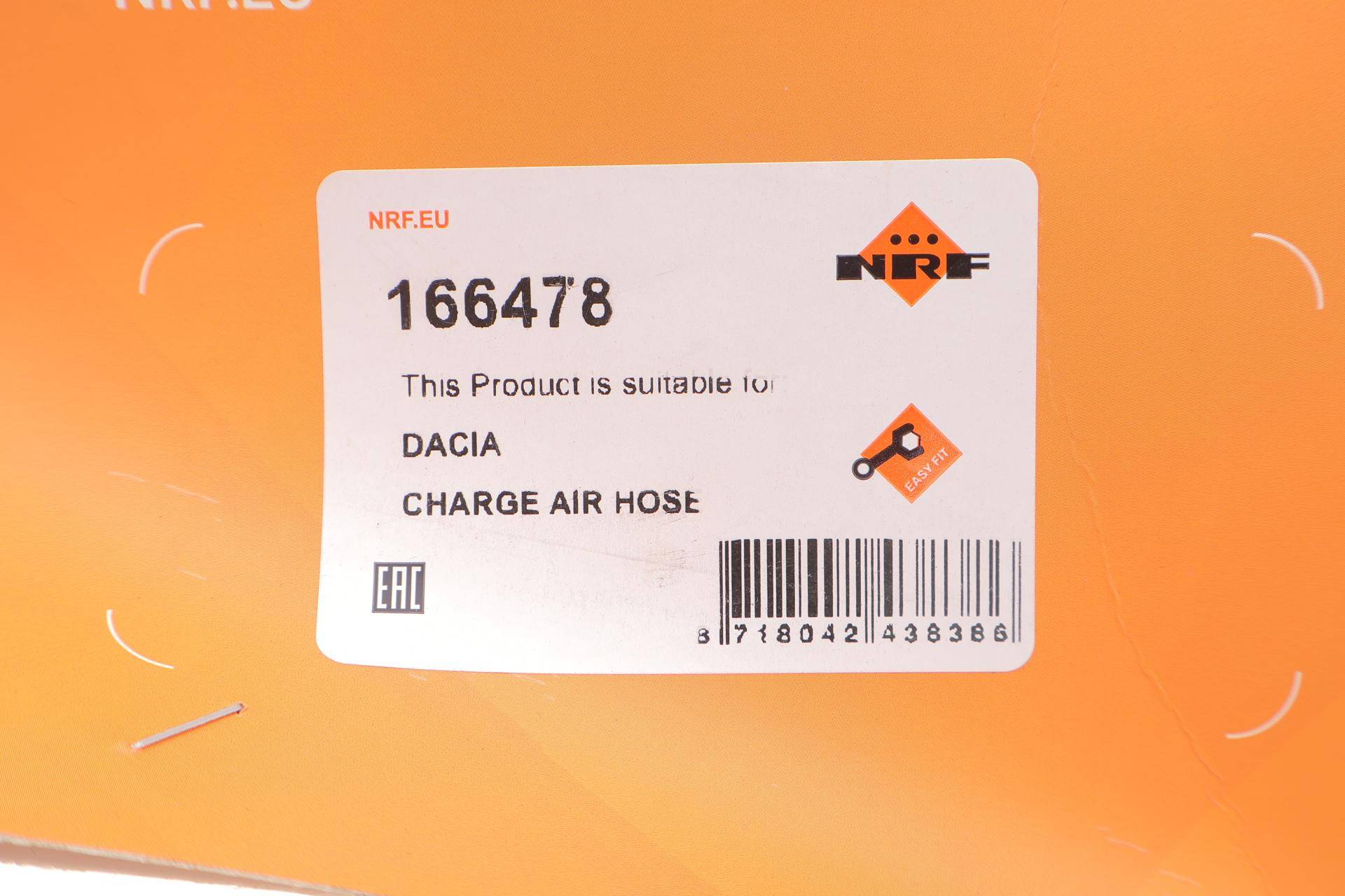 Патрубок інтеркулера Dacia Logan/Sandero 1.5dCi 10- (довгий)