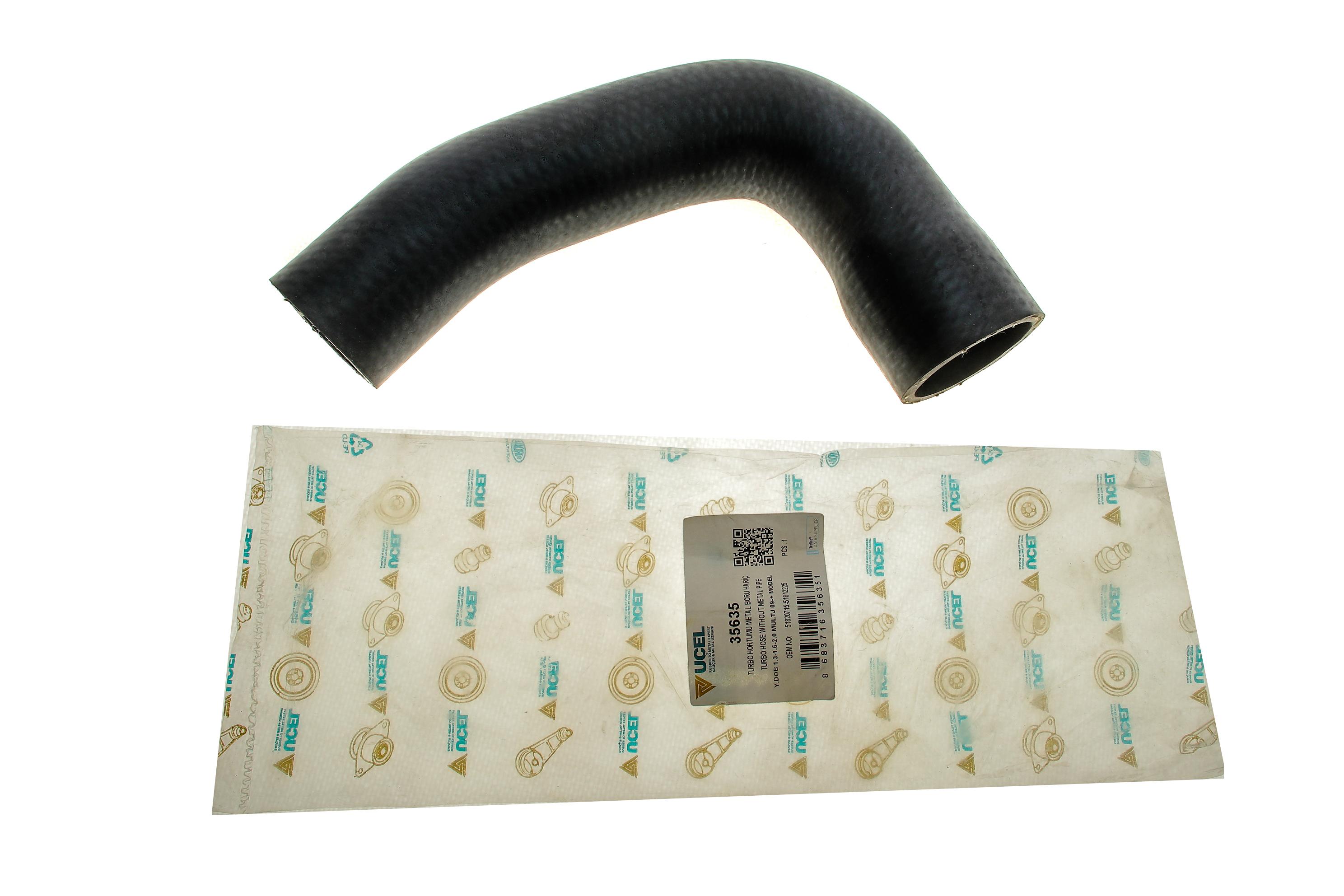 Патрубок інтеркулера Fiat Doblo 1.6/2.0 D Multijet (турбіна-радіатор)