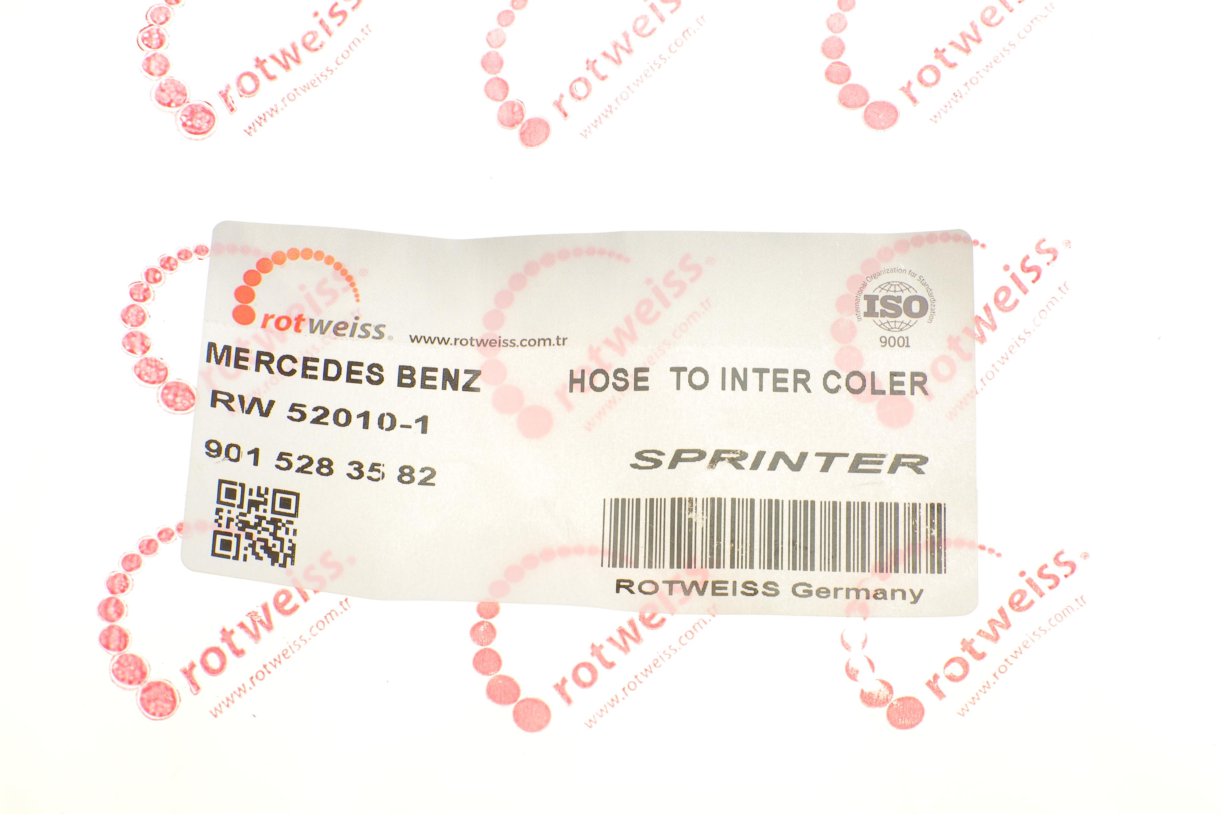 Патрубок інтеркулера (верхній/короткий) MB Sprinter 2.2CDI (OM611/OM647)