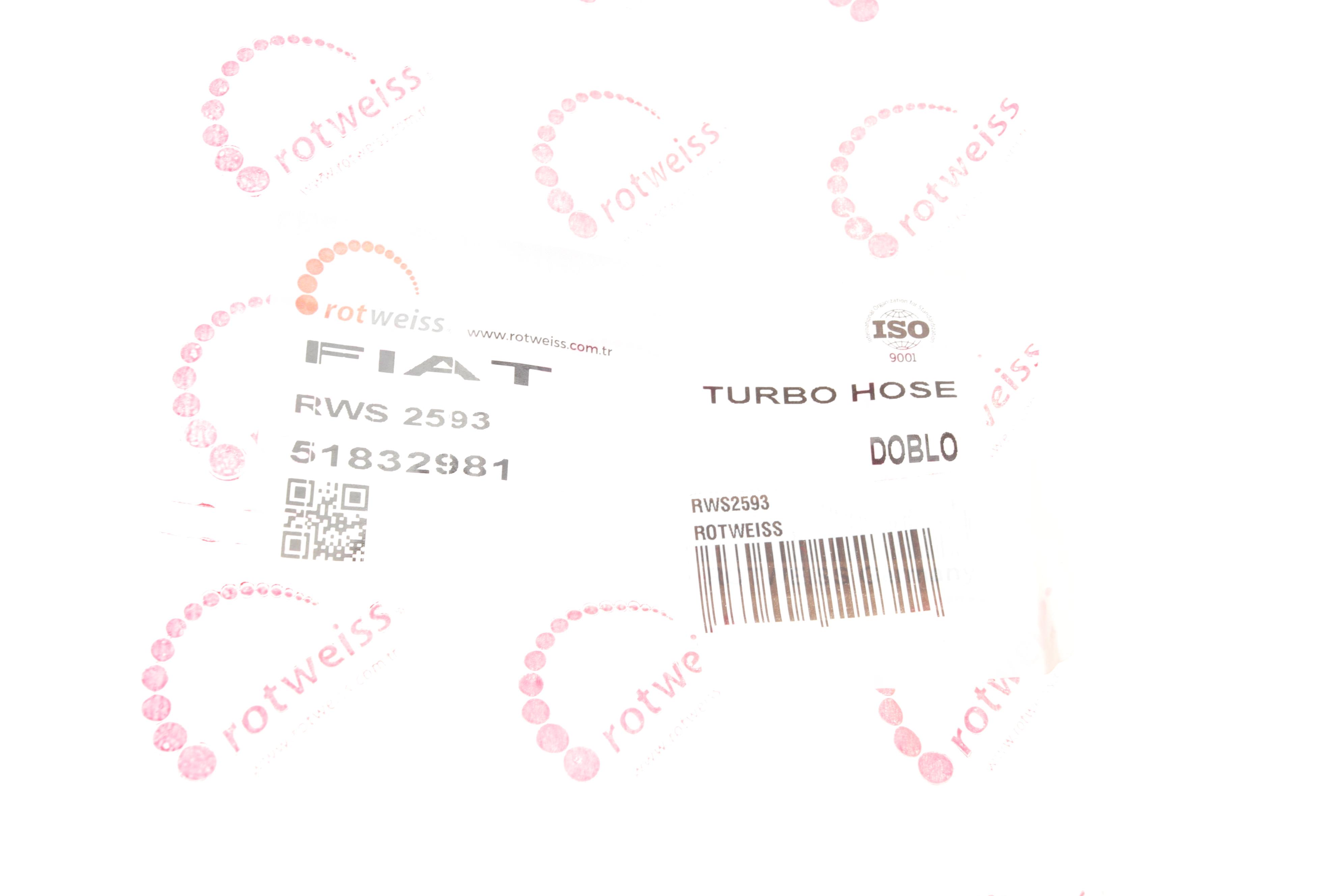 Патрубок інтеркулера Fiat Doblo 1.3 D 10-