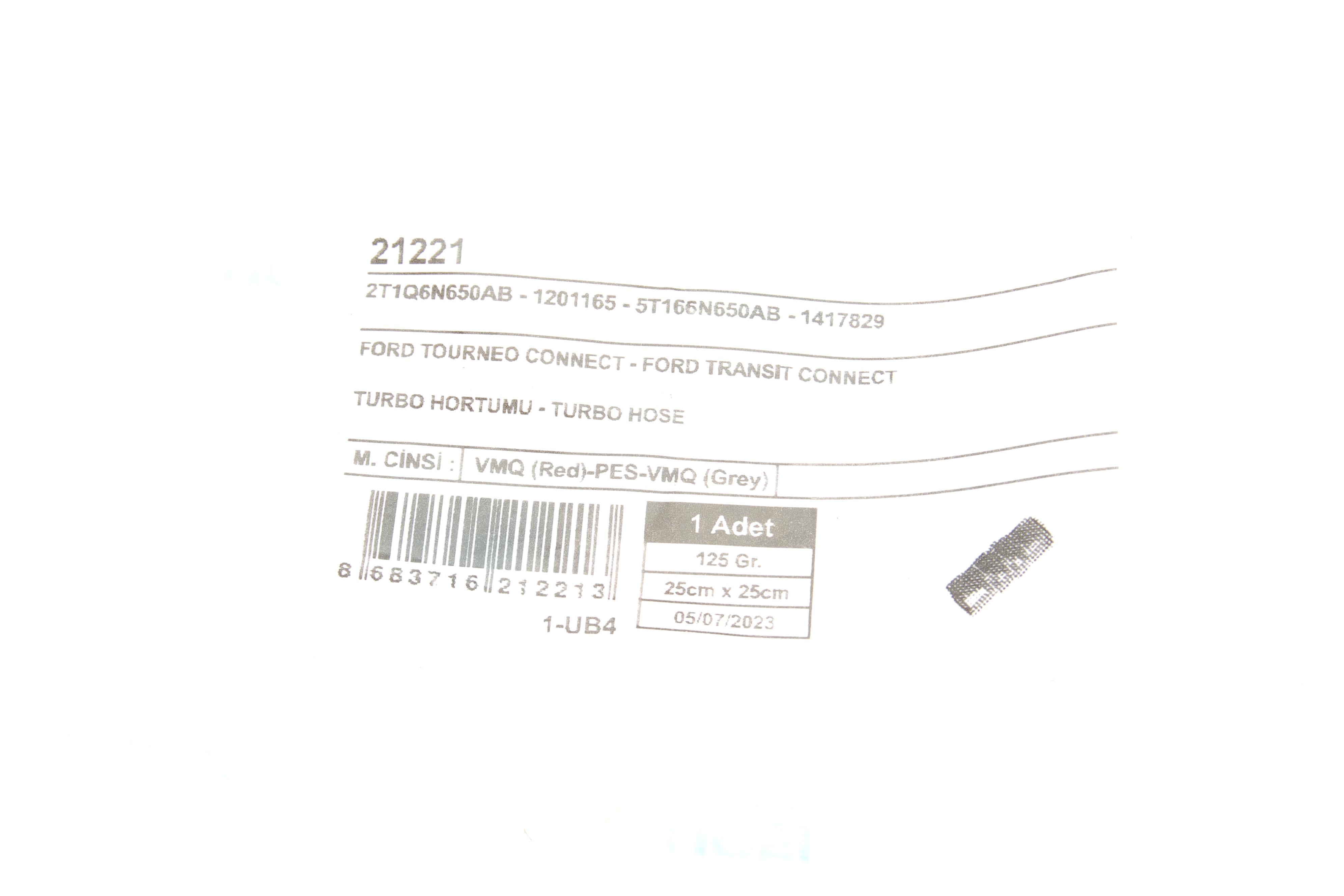 Патрубок інтеркулера Ford Connect 1.8TDCi 02-