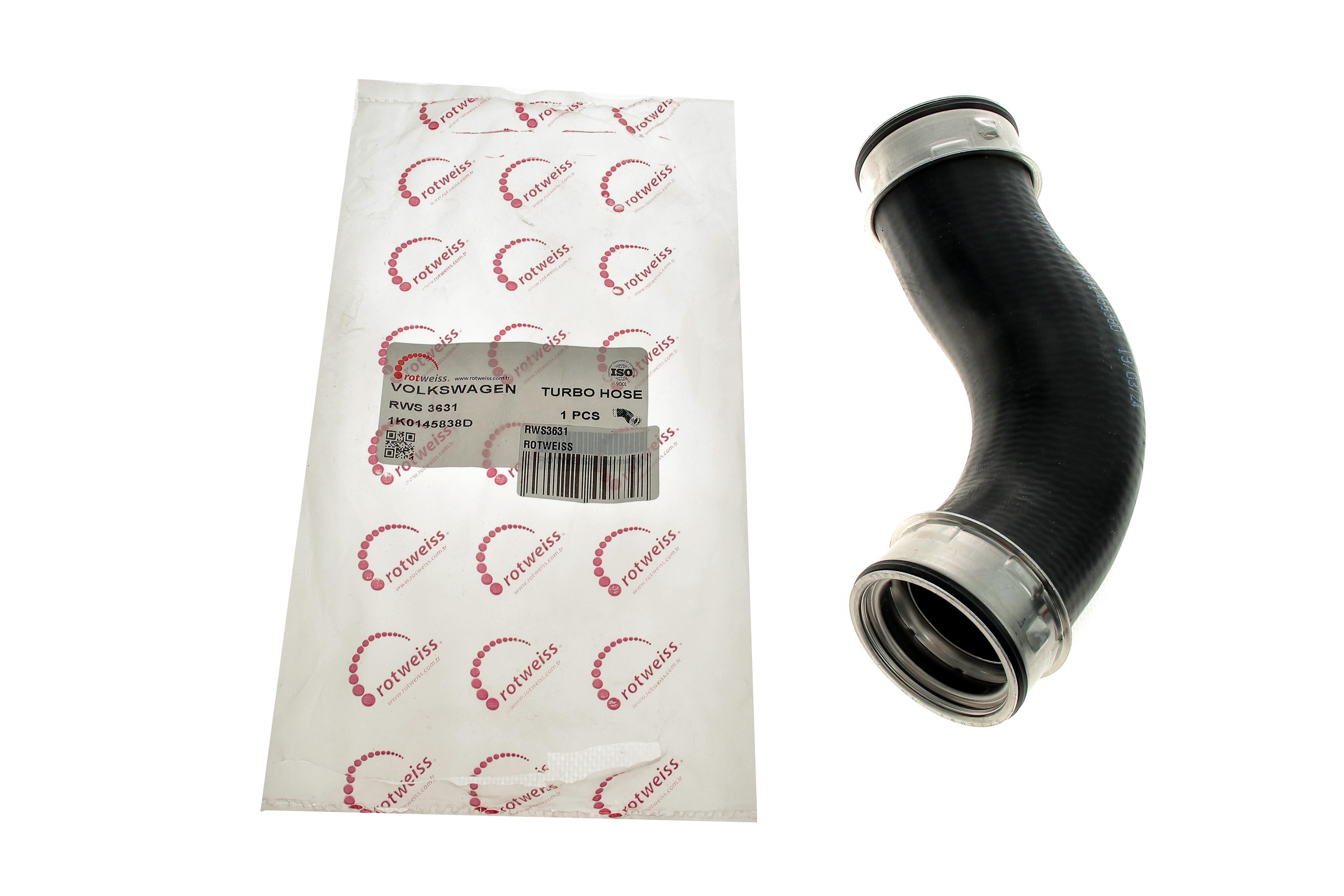 Патрубок інтеркулера (нижній) (L) Audi A3/Skoda Octavia/SuperB/VW Golf/Jetta/Passat 2.0D 03- (ззаду)