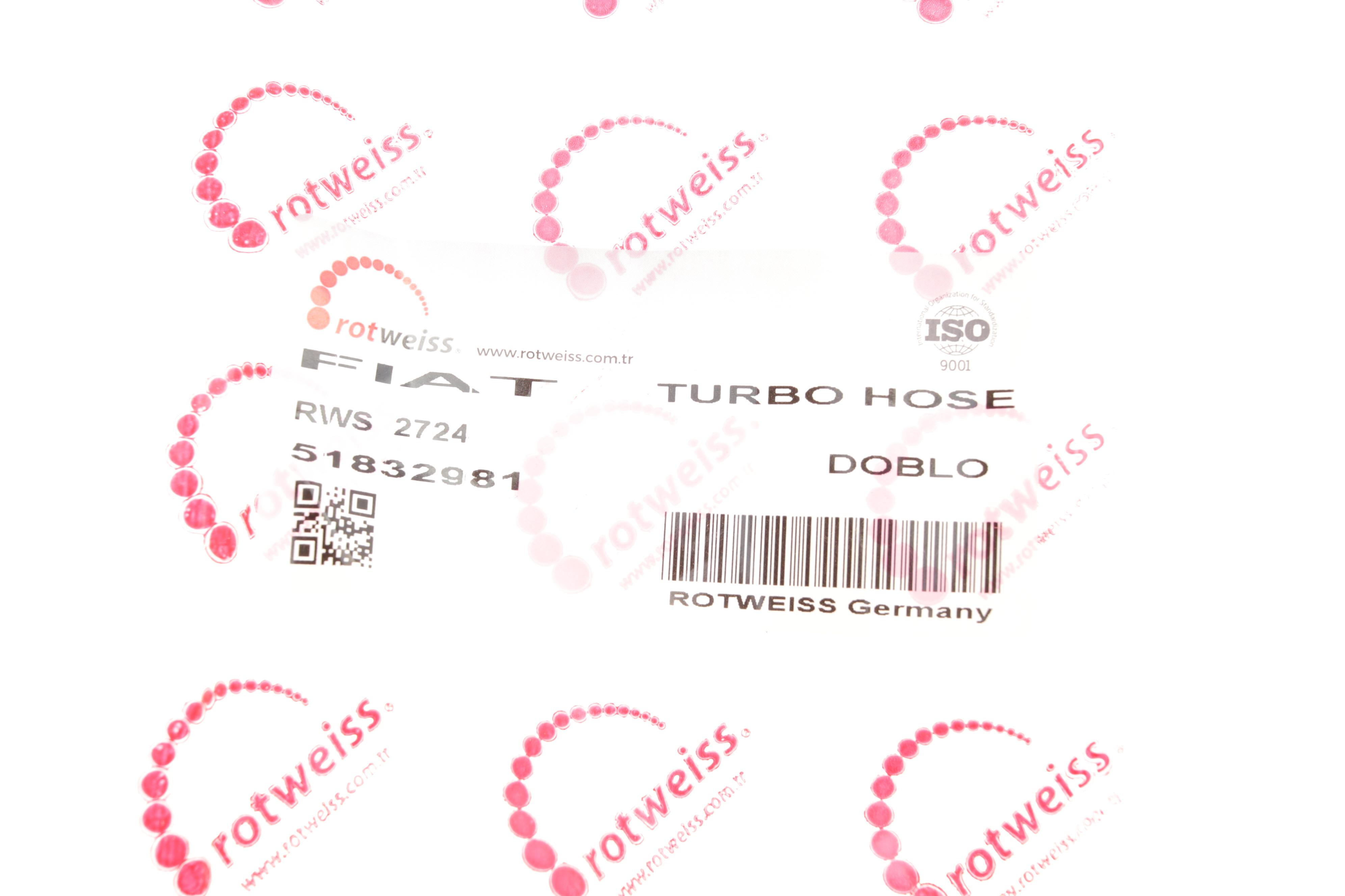 Патрубок інтеркулера Fiat Doblo 1.3 D 10-