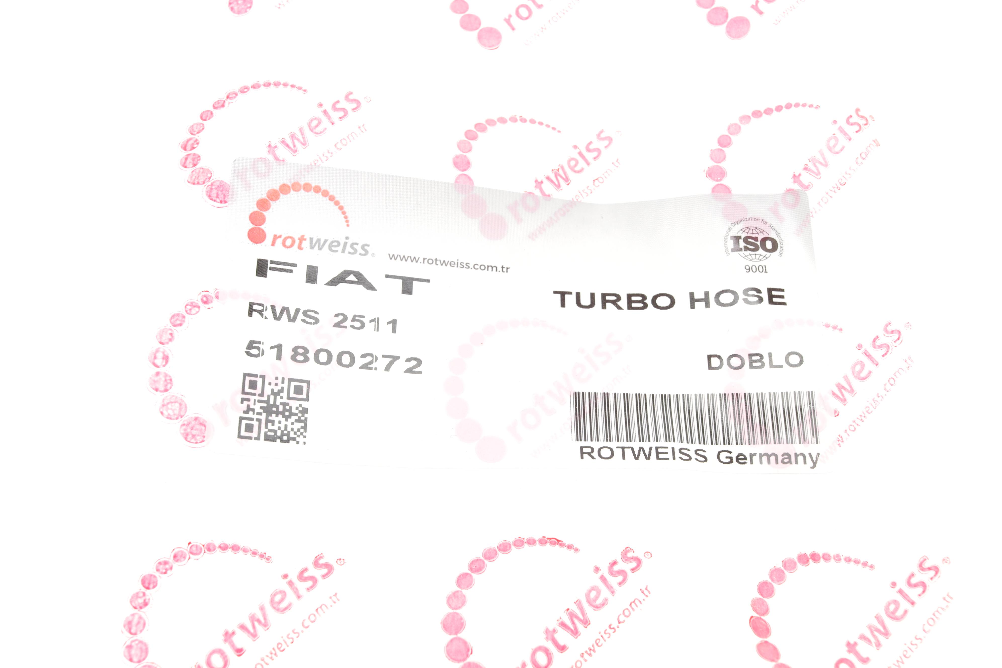 Патрубок інтеркулера Fiat Doblo 1.9 JTD (турбіна-радіатор)