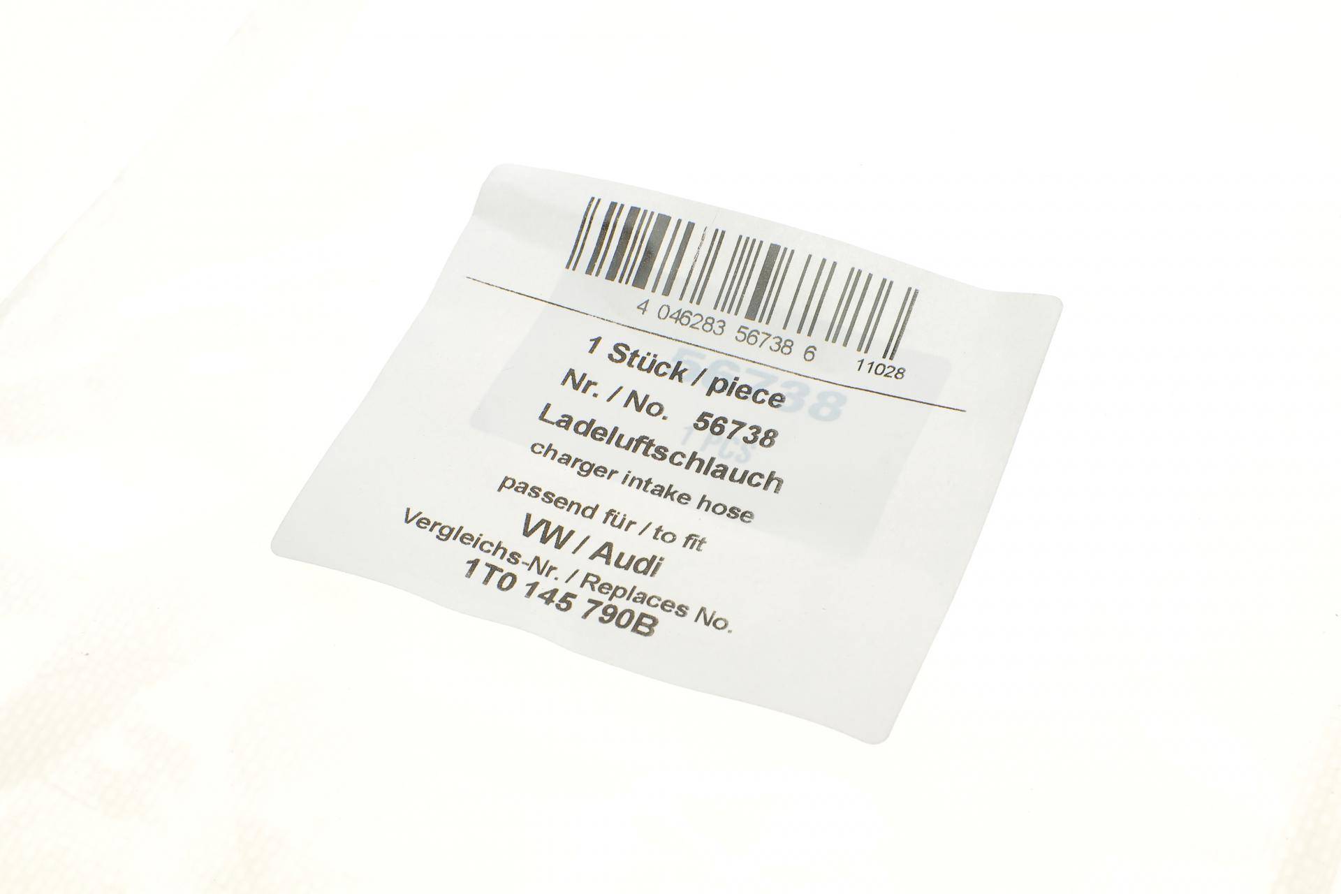 Патрубок інтеркулера (задній) (R) VW Caddy III 1.9DI 04-10