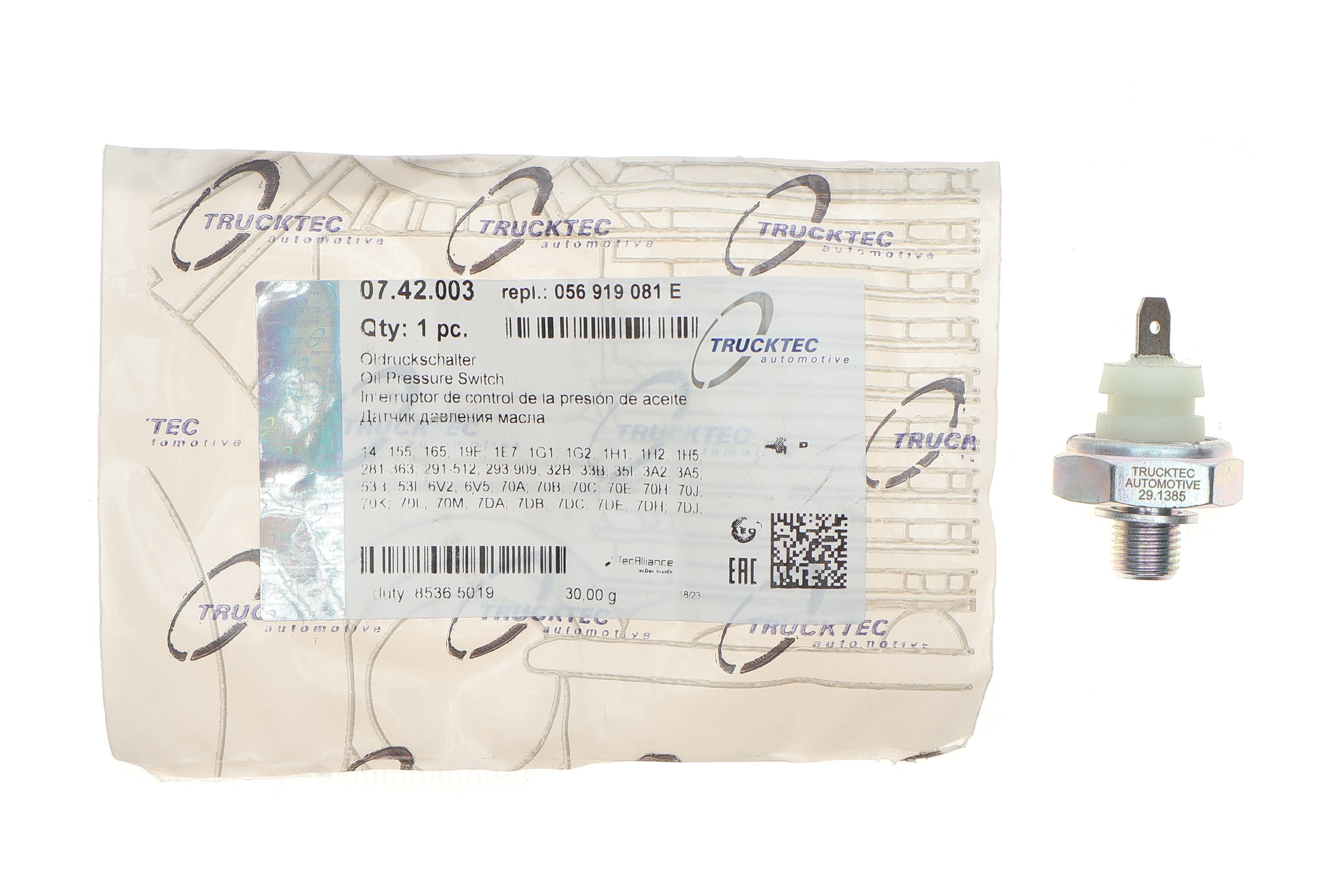 Датчик тиску оливи VW Caddy II 1.6 95-97 (1.8 bar) (білий)