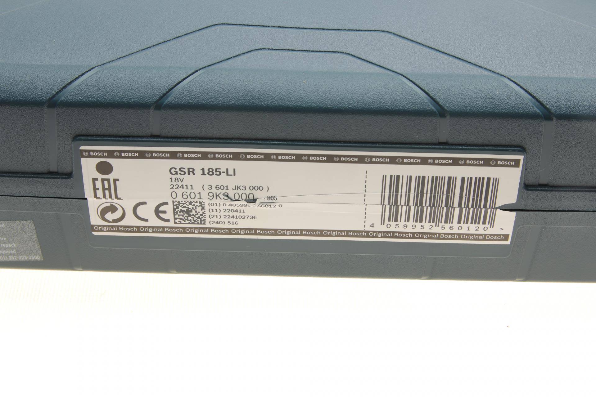 Шуруповерт акумуляторний BOSCH GSR 185-Li (0-500/1900об.) 18V (0 – 500 / 0 – 1900 об)