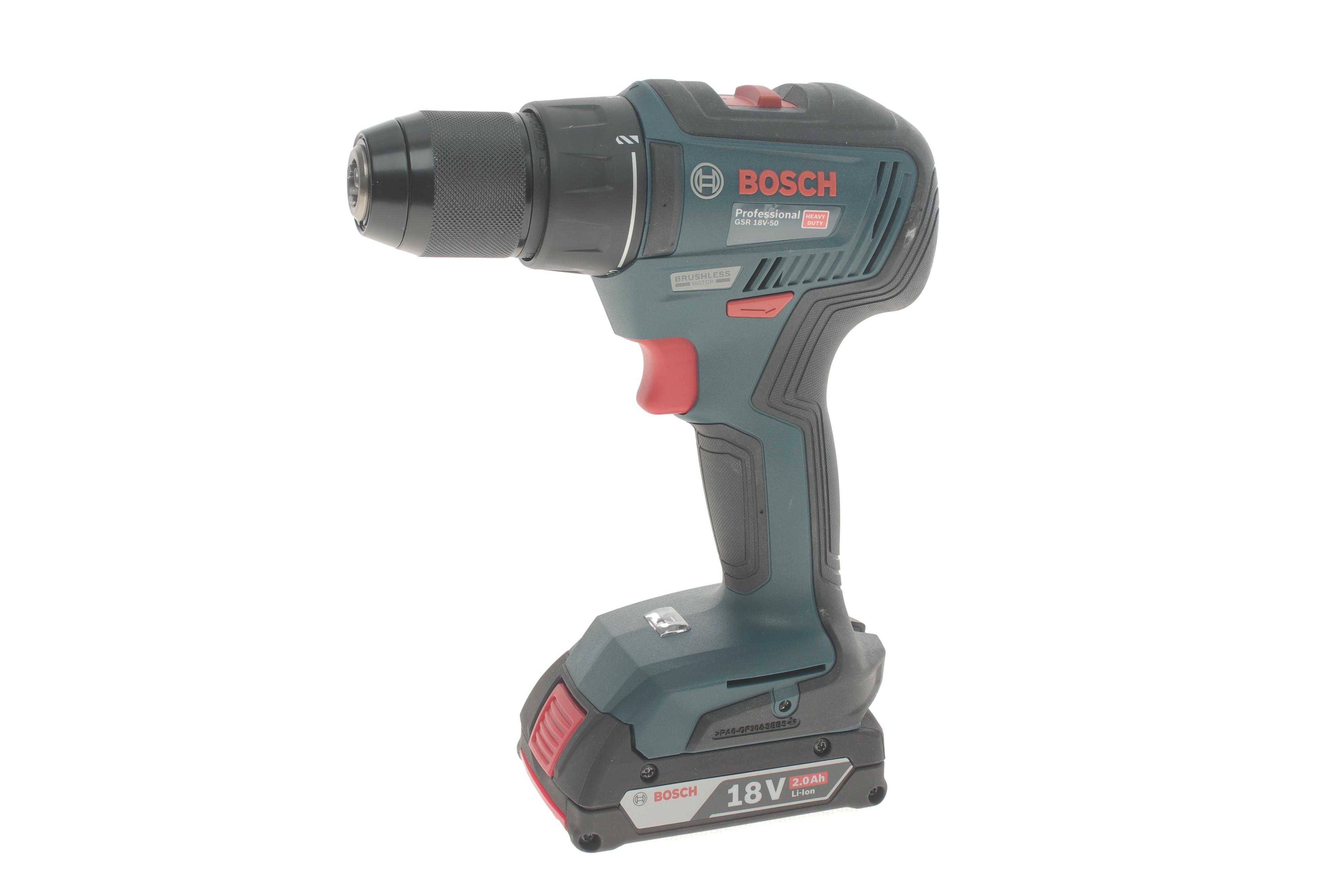 Шуруповерт акумуляторний GSR 18V-50 (28-50 Nm/18V) I=0–460 об./ II = 0–1800 об. (+ набір біт) (+АКБ)