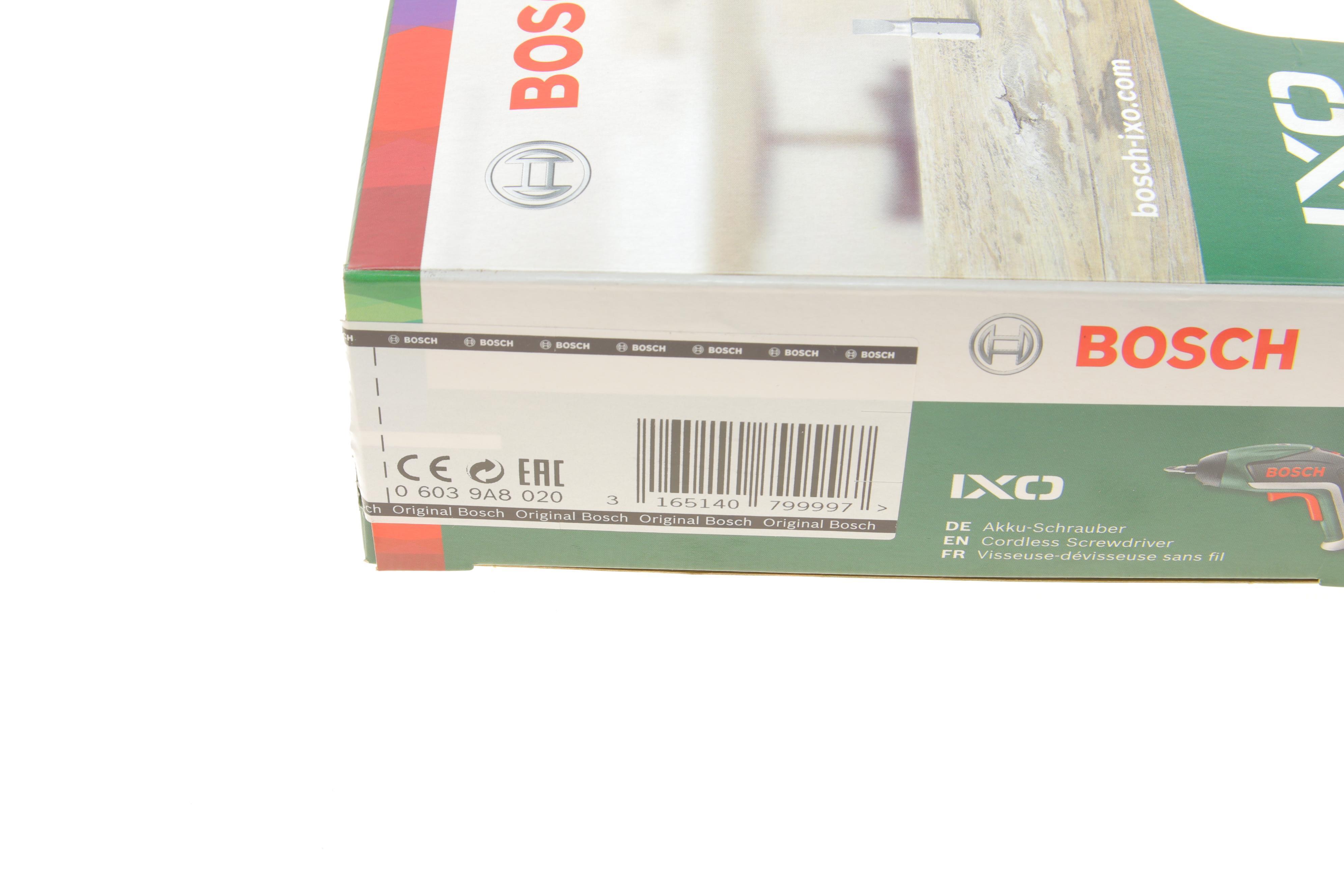 Шуруповерт акумуляторний Bosch IXO (4.5 Nm/3.6V) 0–215 об./Макс (знято з постачання)