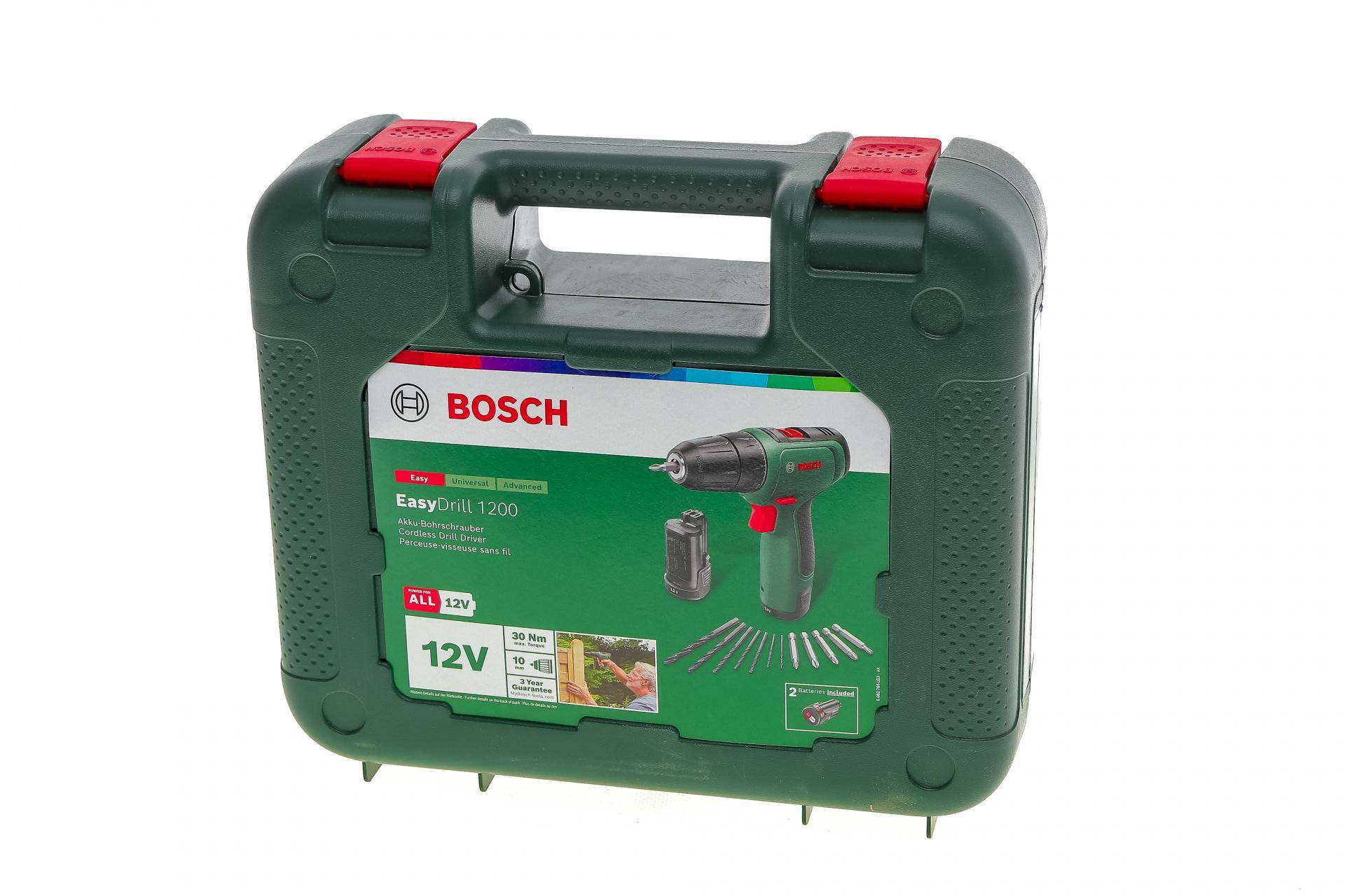 Шуруповерт акумуляторний EasyDrill 1200 (12V) з комплектом біт та свердел