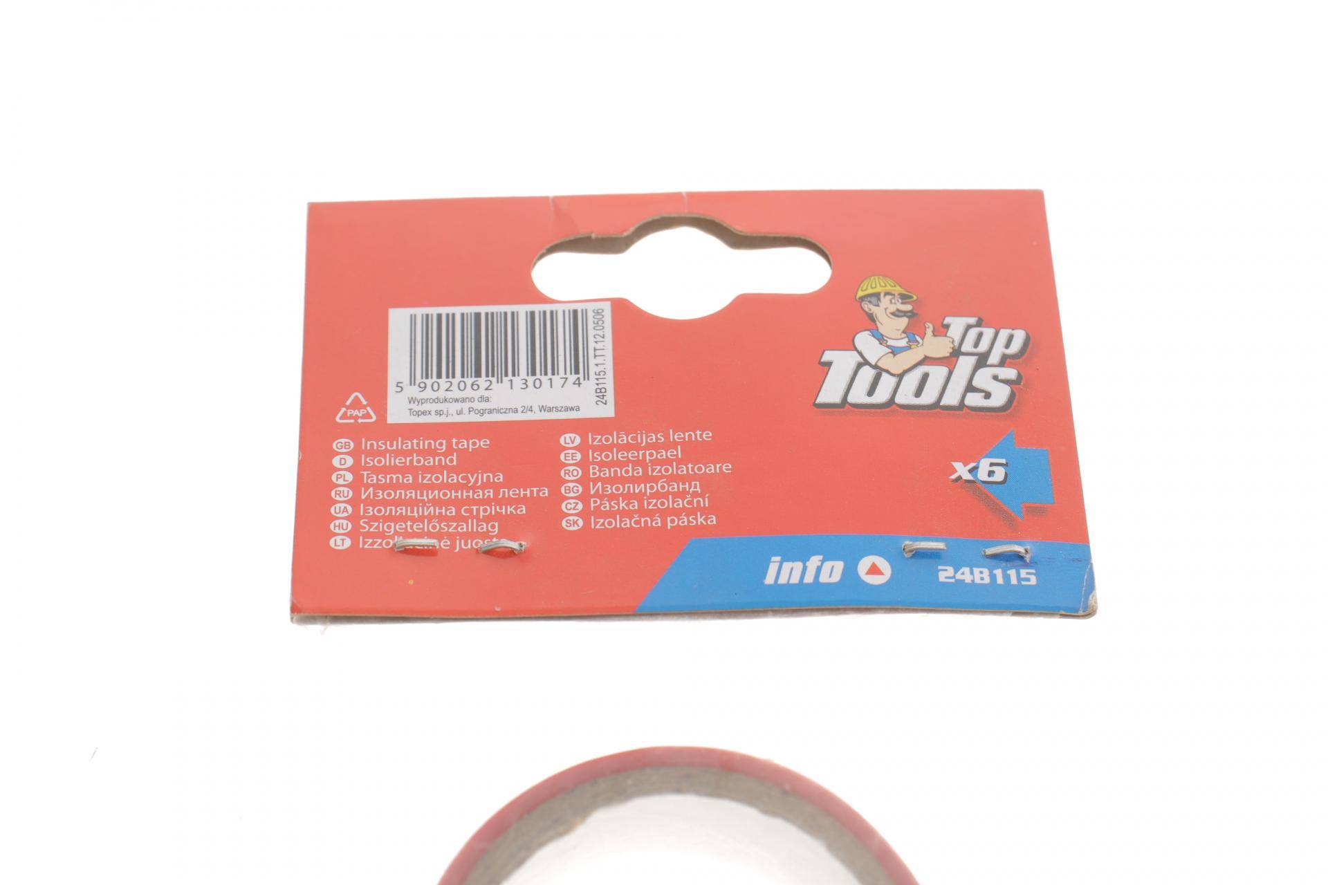 Стрічка ізоляційна 19mm 3m (різнокольорова) 6 од.